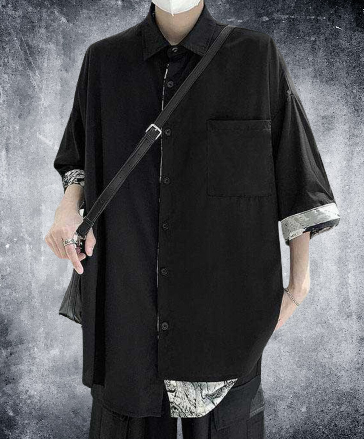 ink painting design fake two piece shirt EN1759