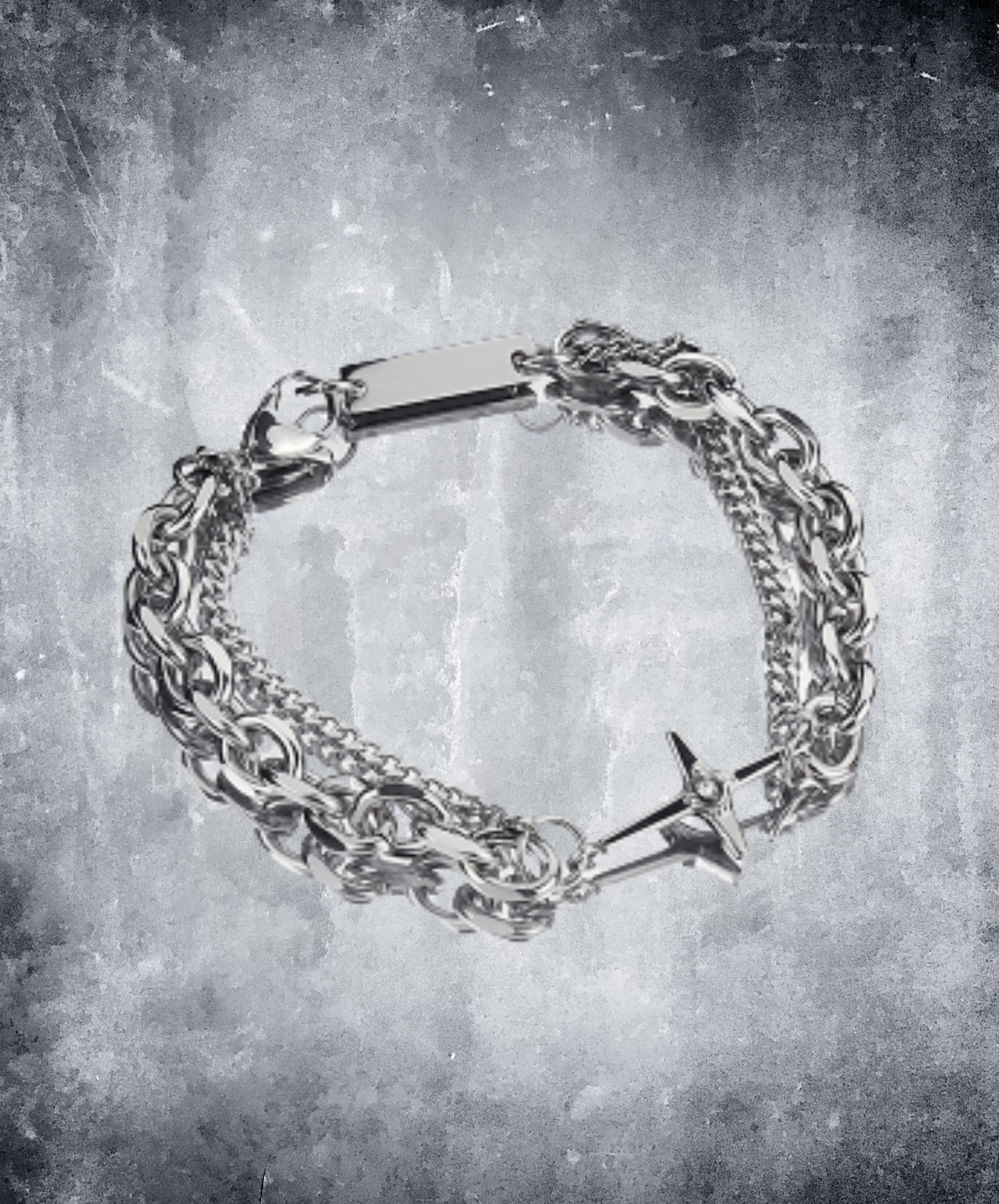 cross x double chain bracelet EN2027