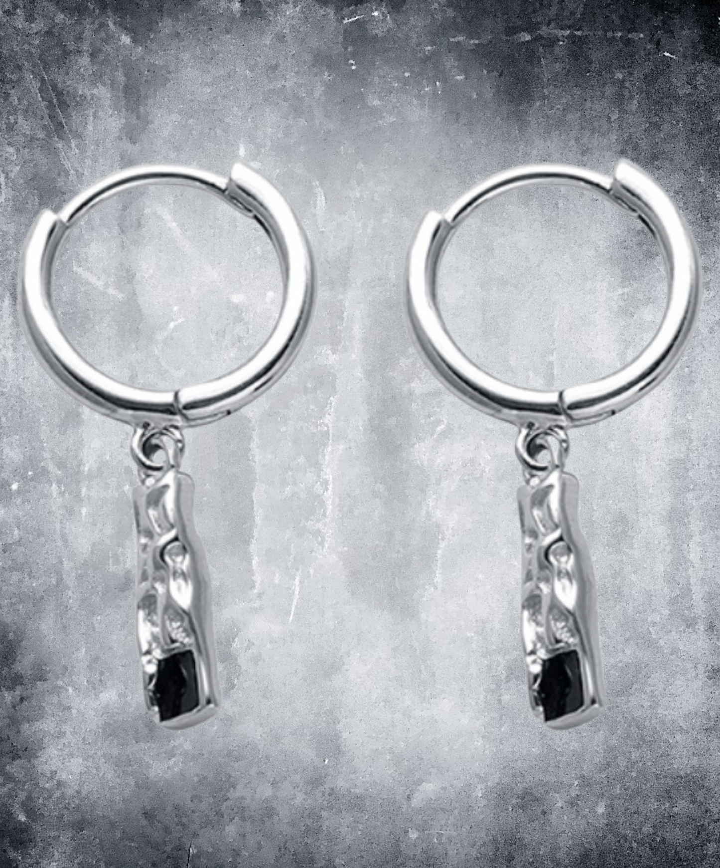 sterling silver wave pattern earrings EN2343