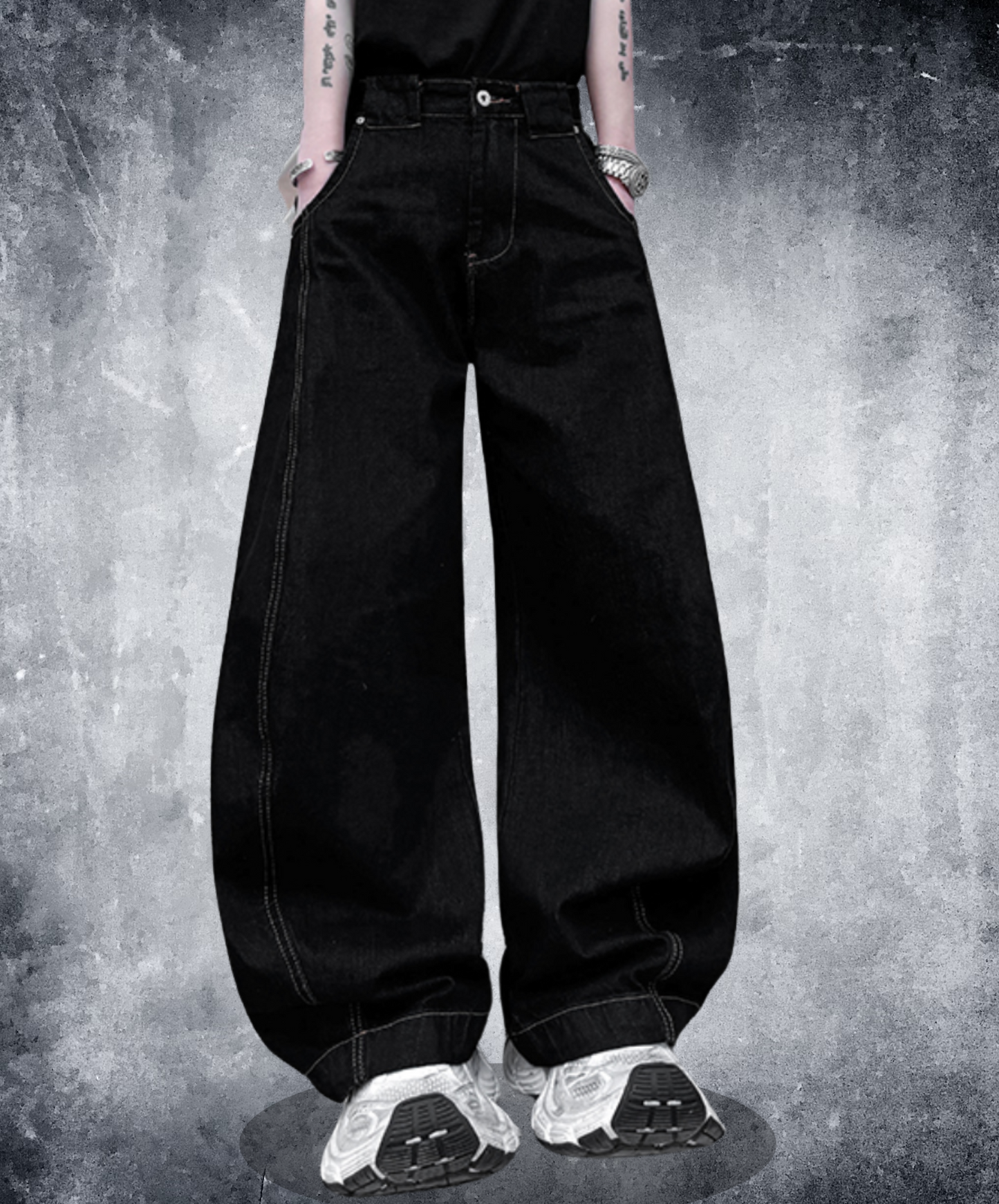 retro straight loose style wide pants EN2099
