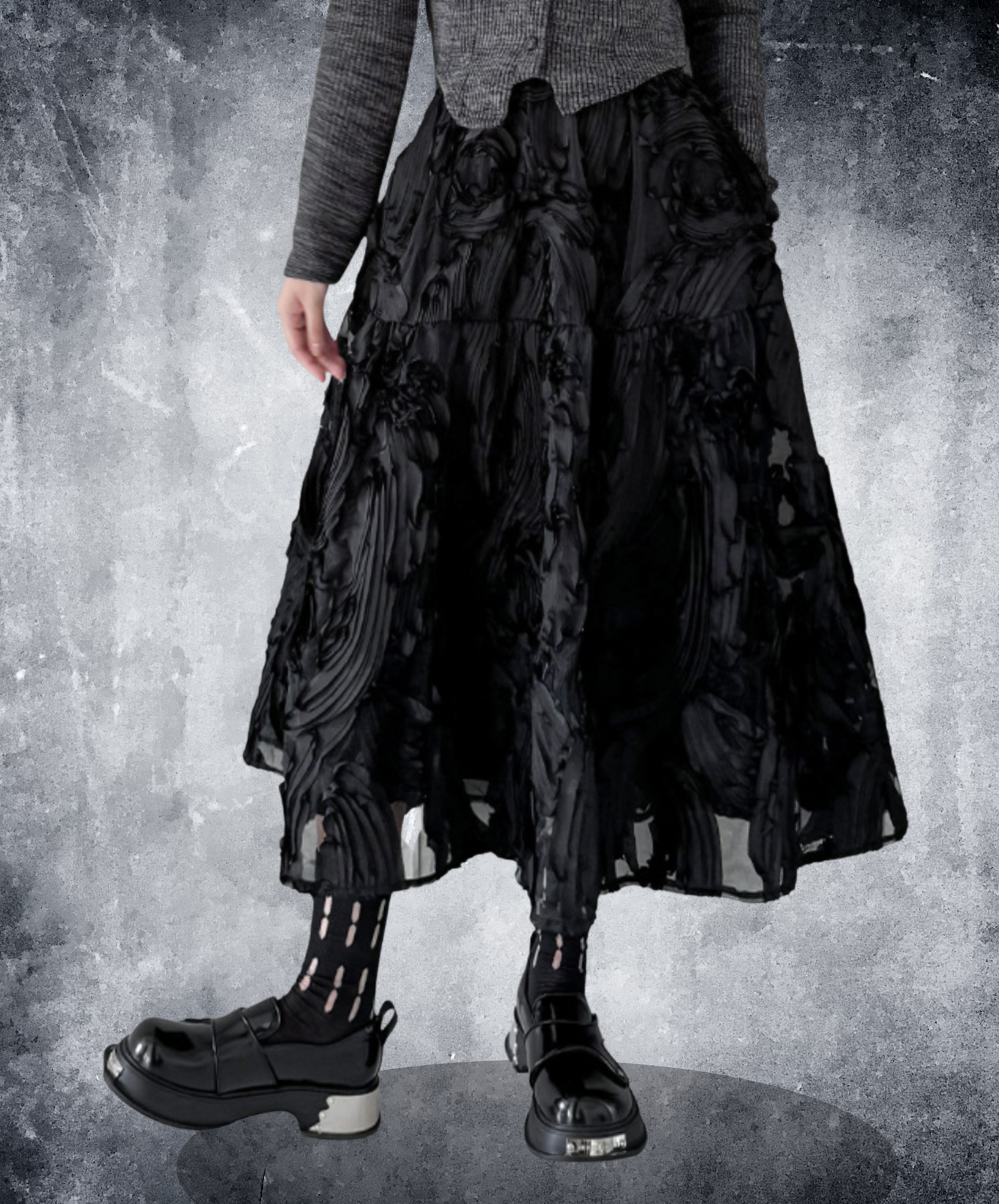 unique three-dimensional design skirt EN2275