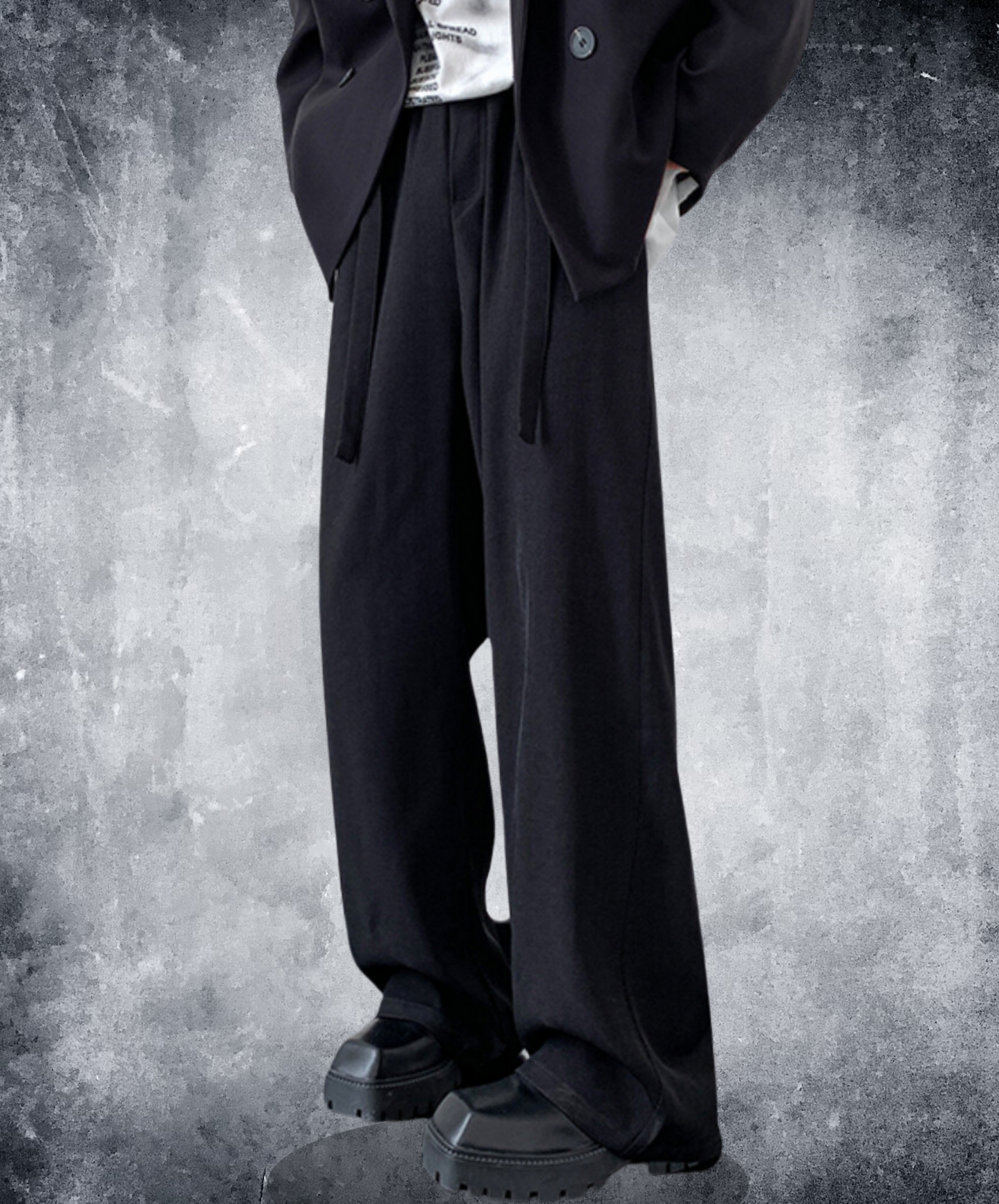 wide thin with waist strap pants EN1684