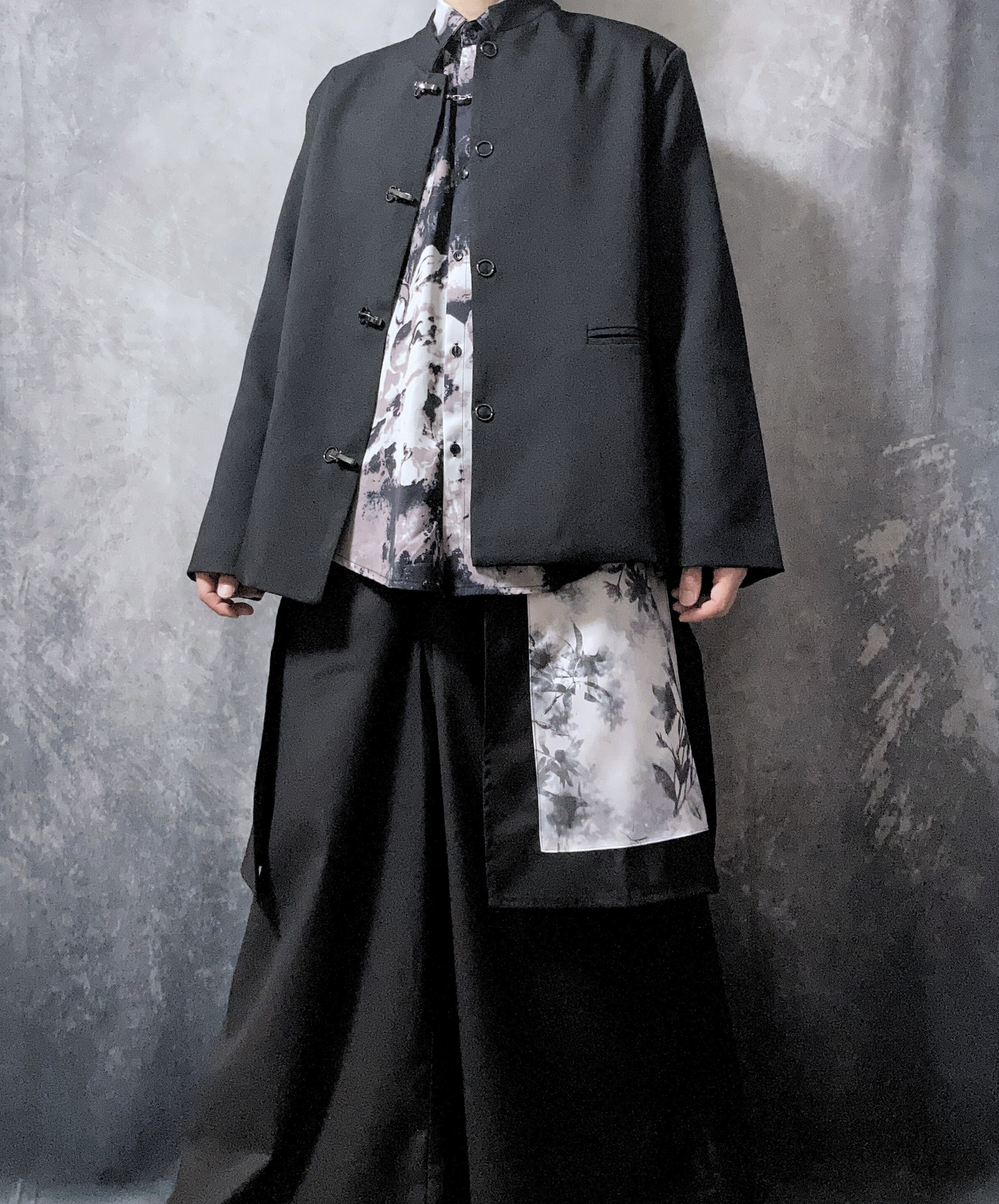 【style68】dark mode outfit set EN1892(jacket + shirt + pants set)