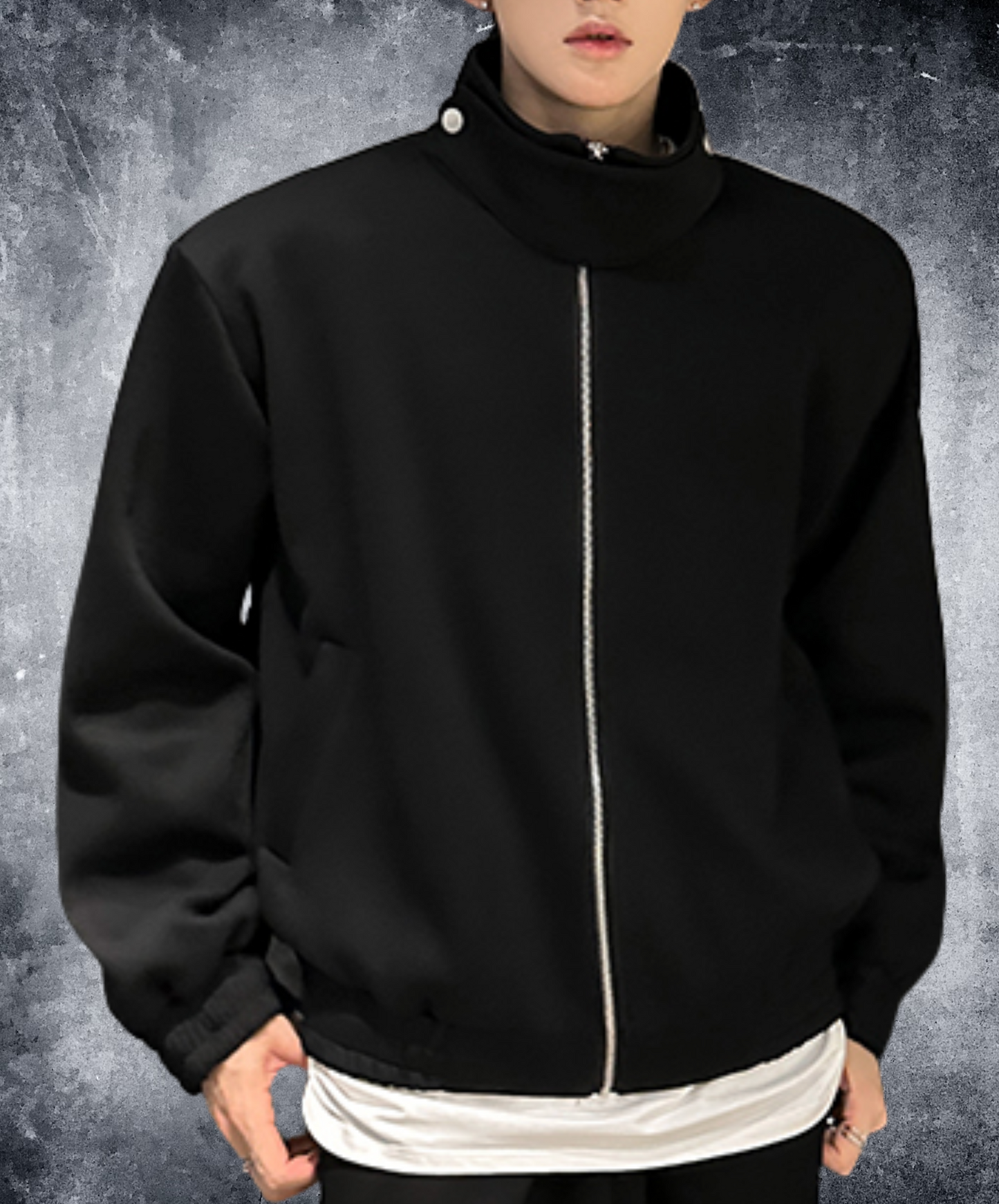 scarf stand collar jacket EN2460