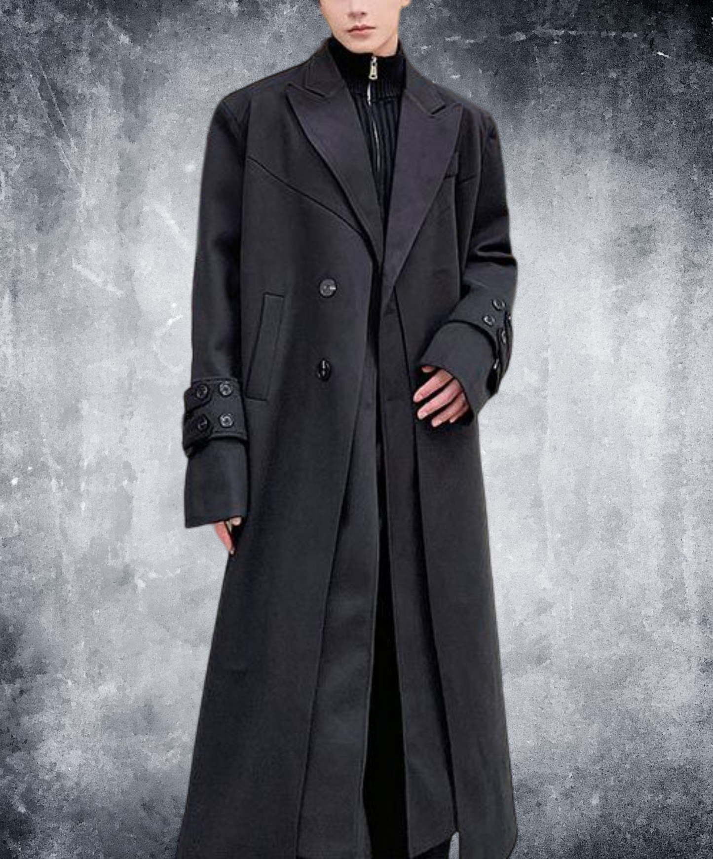 【style39】dark mode outfit set EN1412( coat+ pants set)