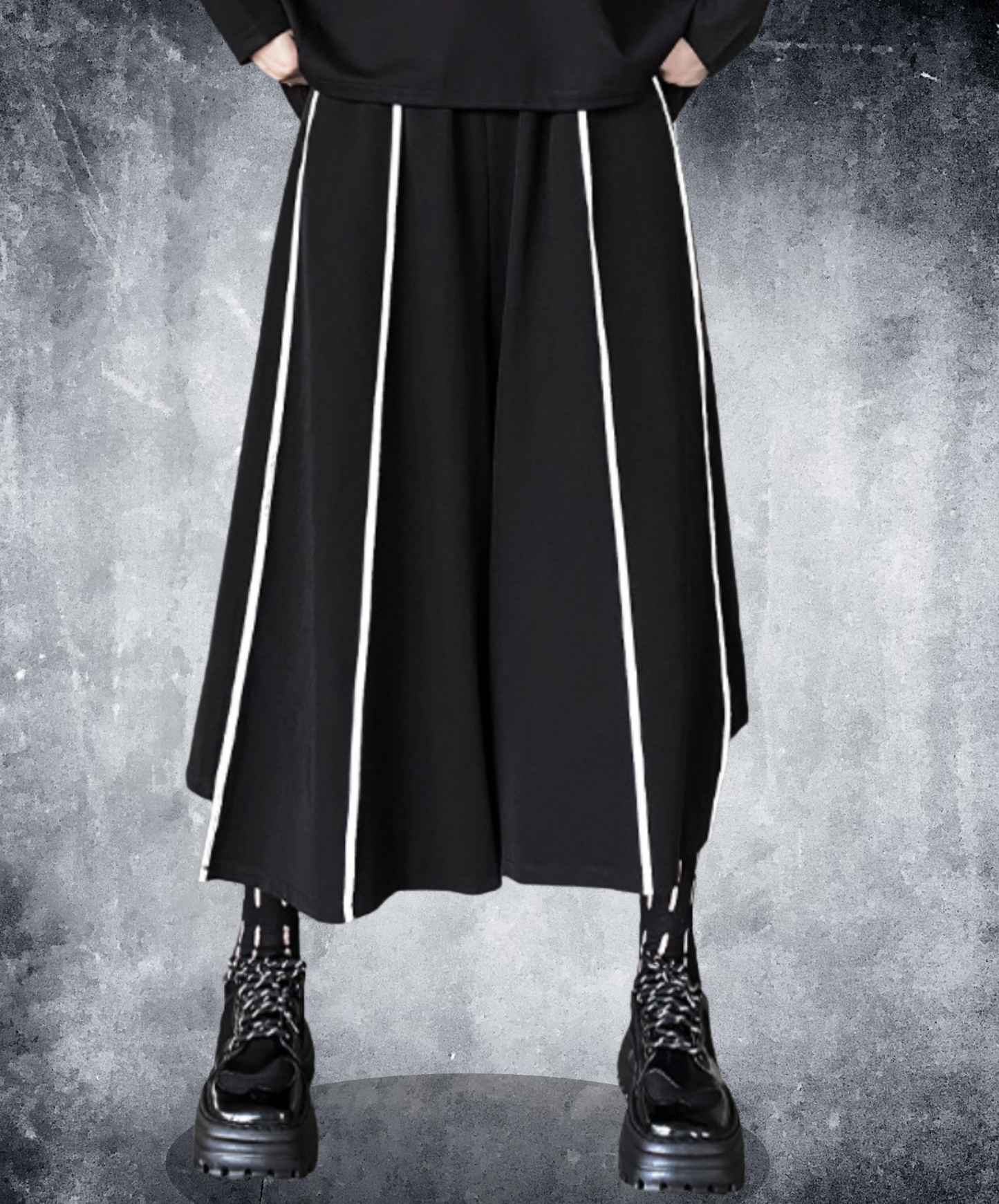 white line retro wide pants EN2304