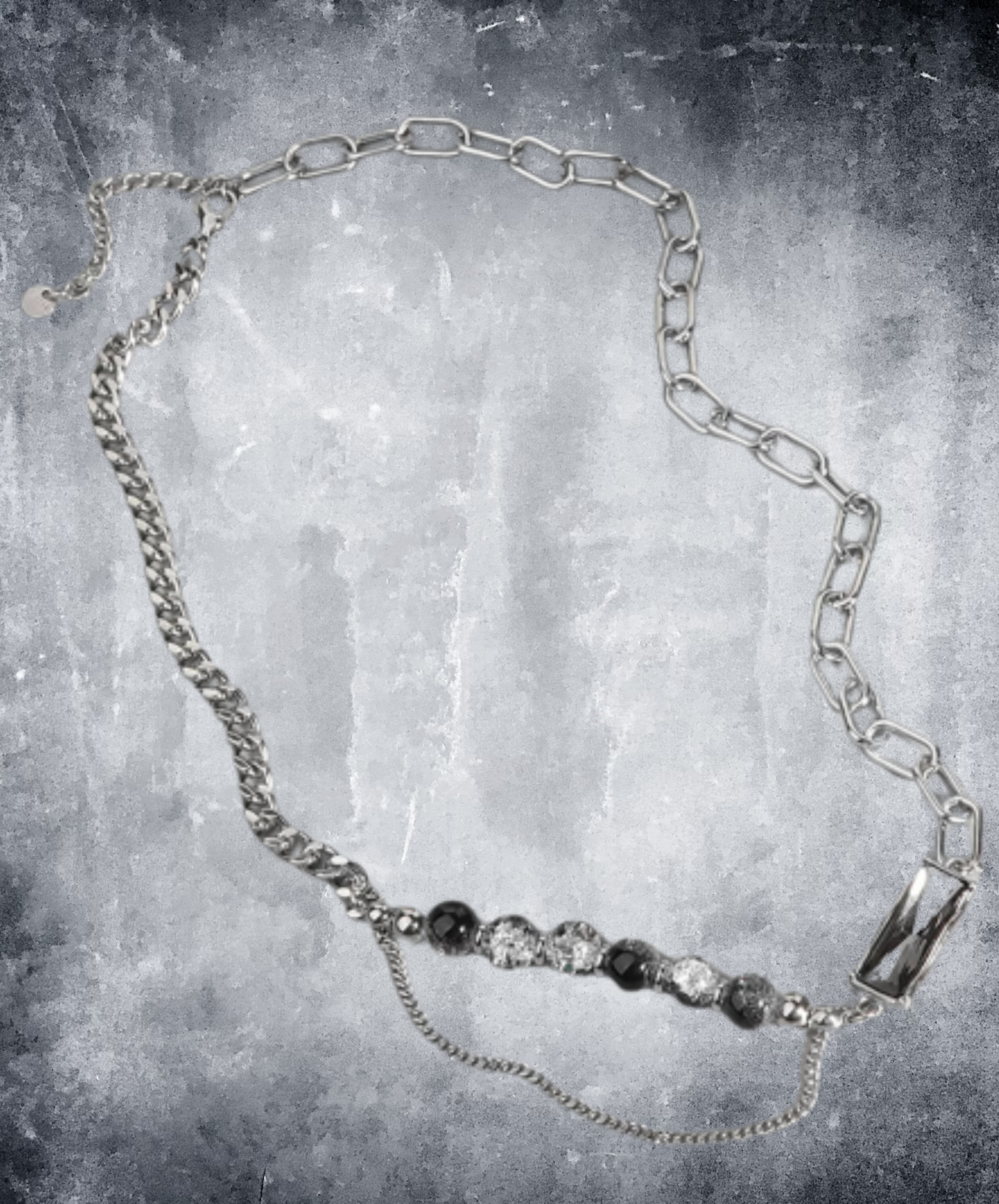 two layers of three types of chains necklace EN1978