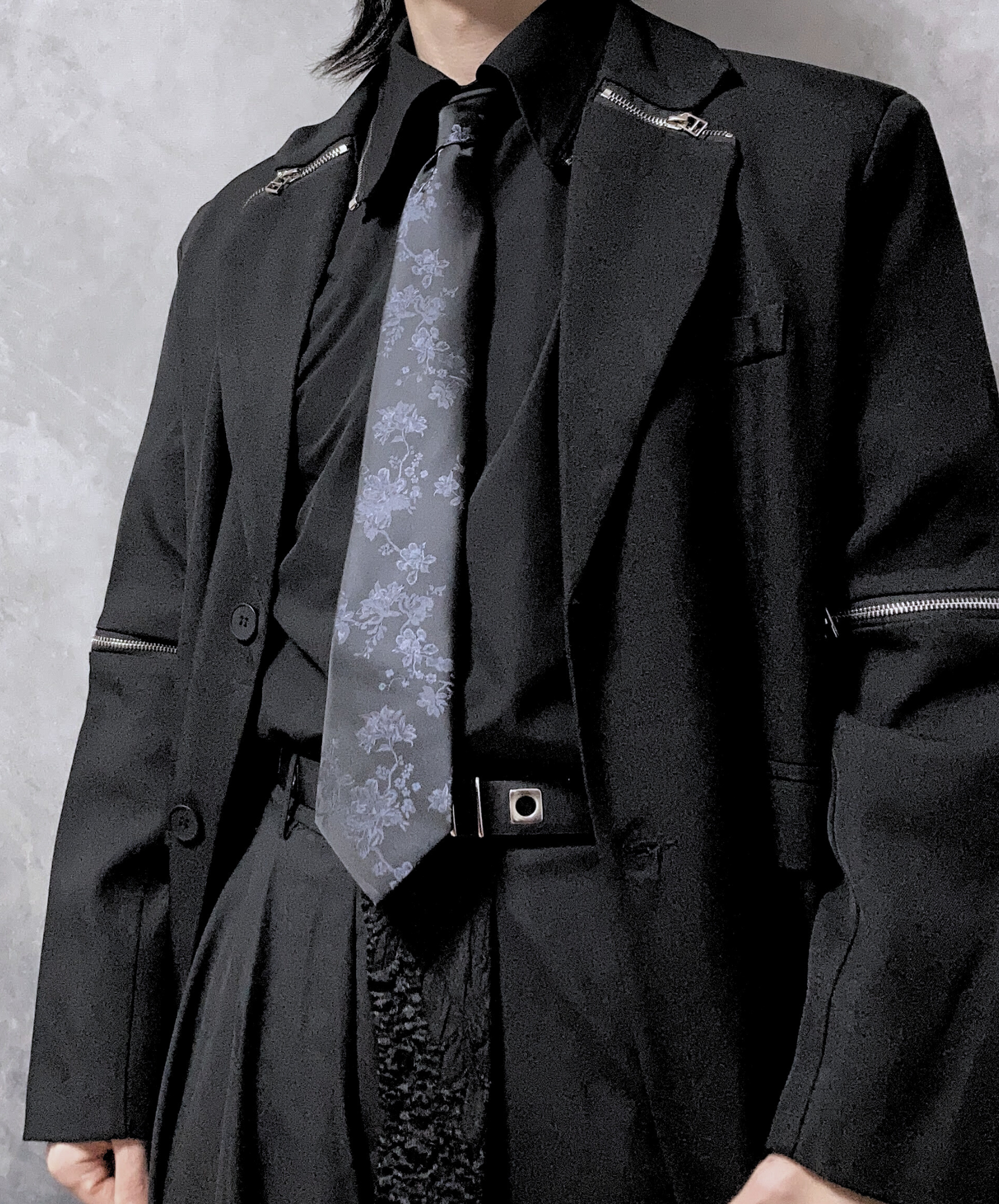 dim darkness flower necktie EN1907