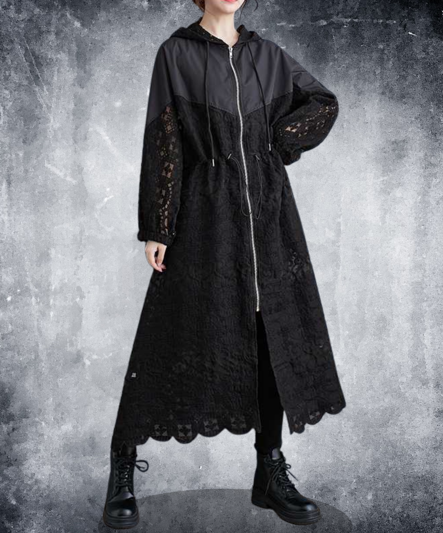 a line lacey hoodie EN2355