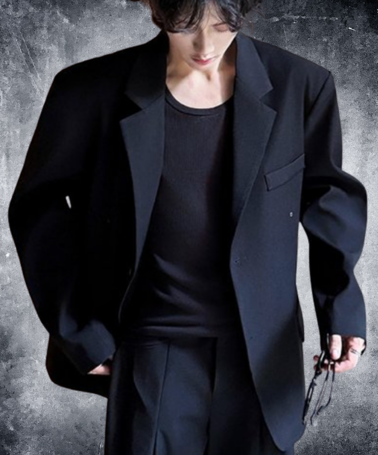 dark smooth texture jacket EN2308