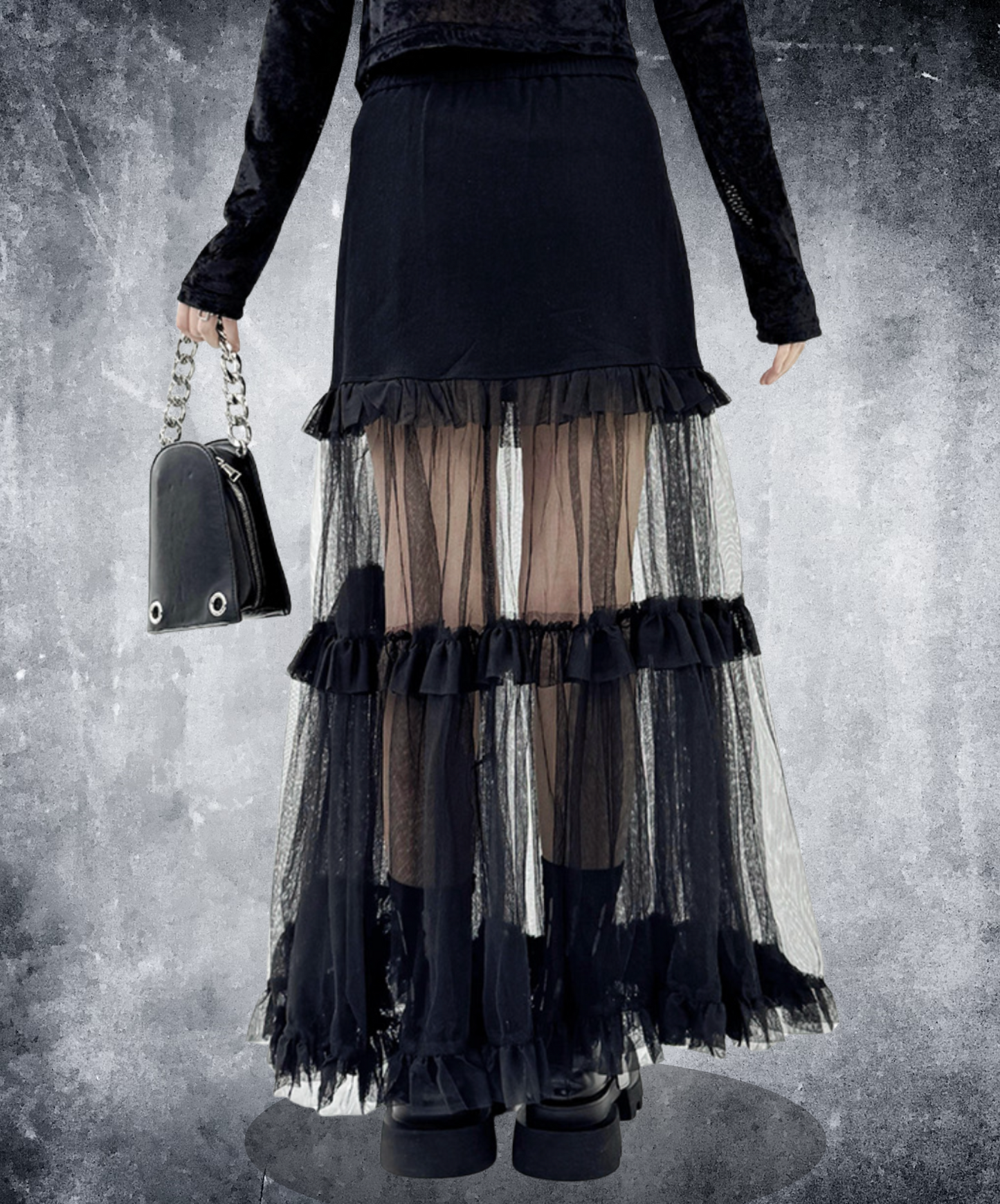 tulle tiered frills skirt EN2306