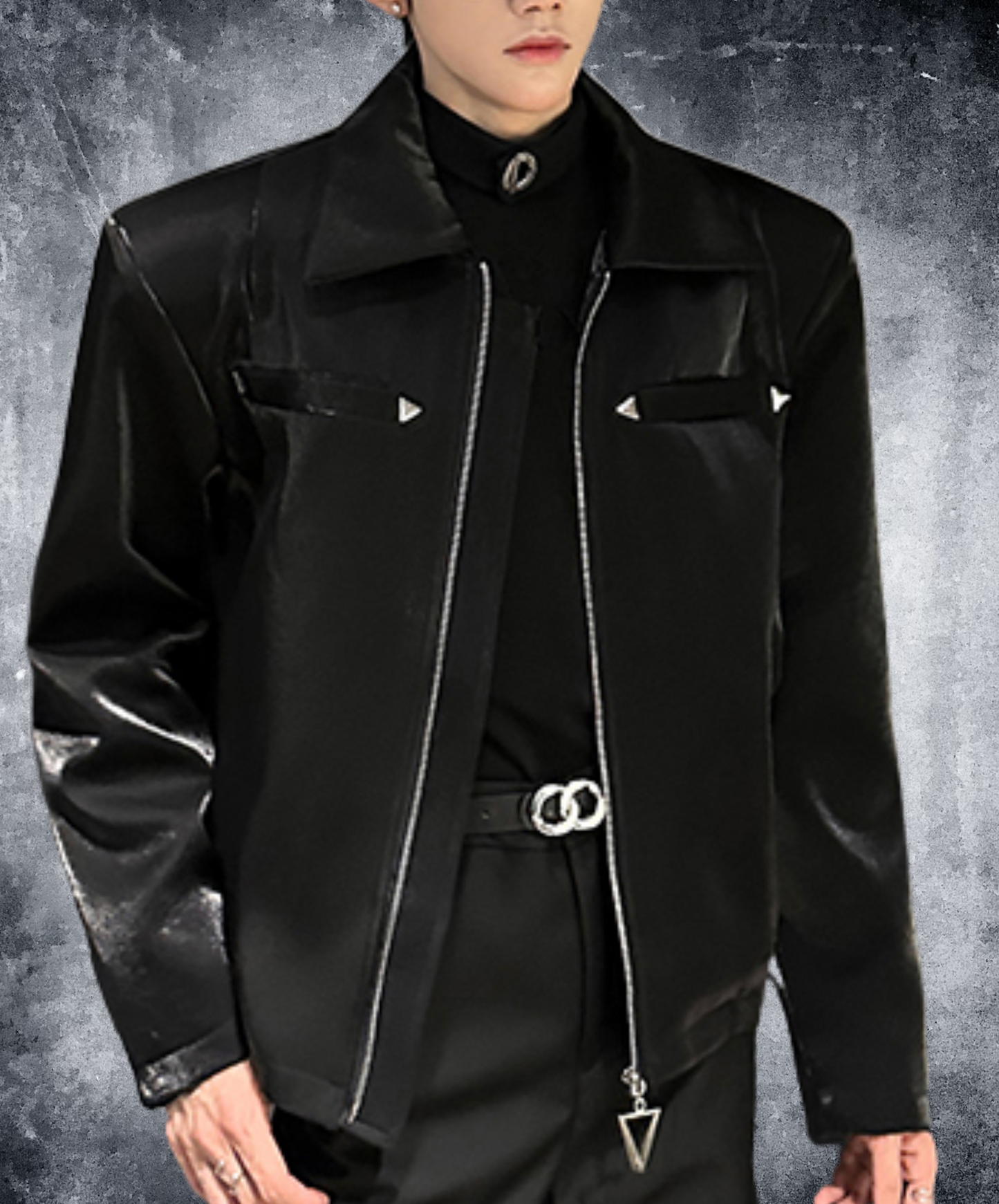 triangle charm zipper jacket EN2473