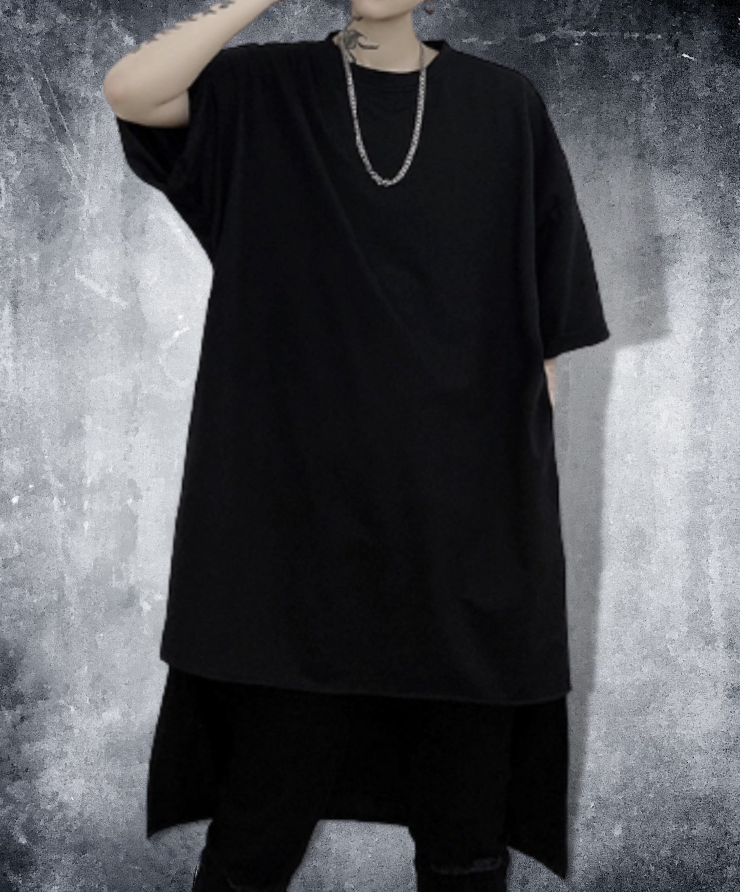 dark back long t-shirt EN1003