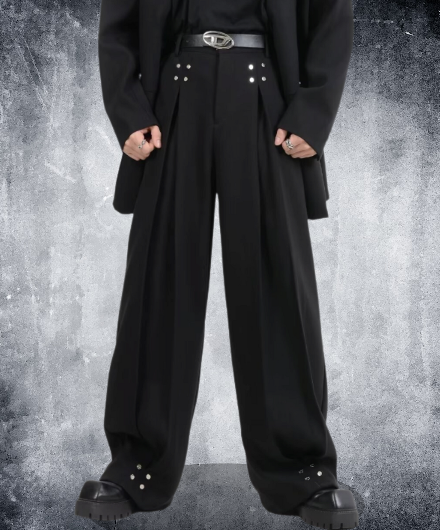 metal rivet tack slacks pants EN1955