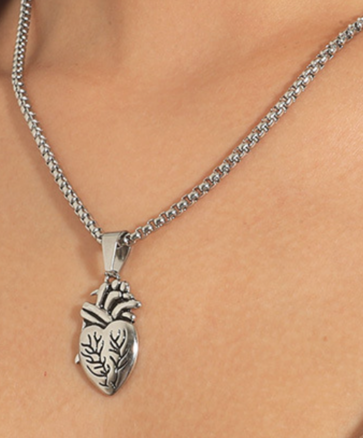 heart couple pendant necklace EN2264