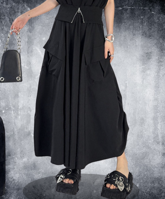 3d pocket side browsing wide pants EN2321