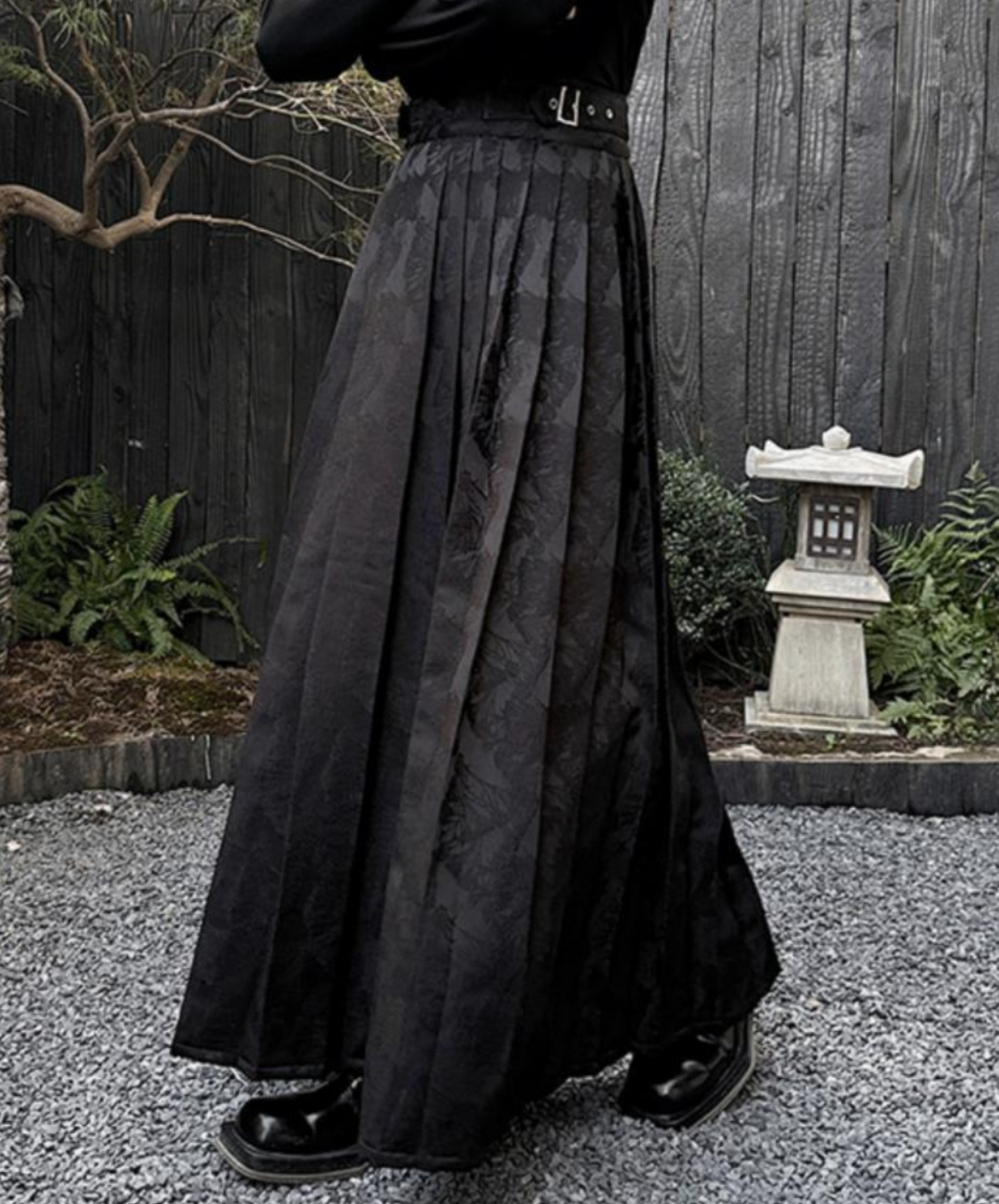 jacquard pleats with Chinese style embroidery skirt EN1532