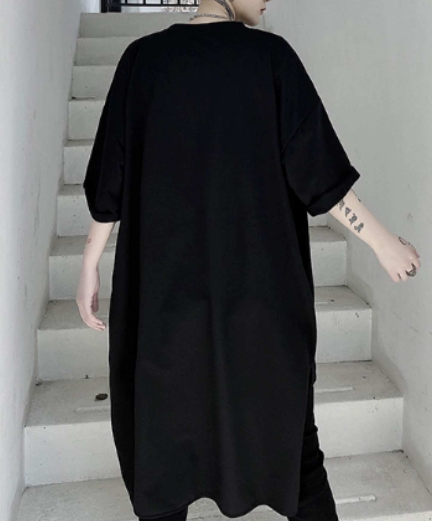 dark back long t-shirt EN1003