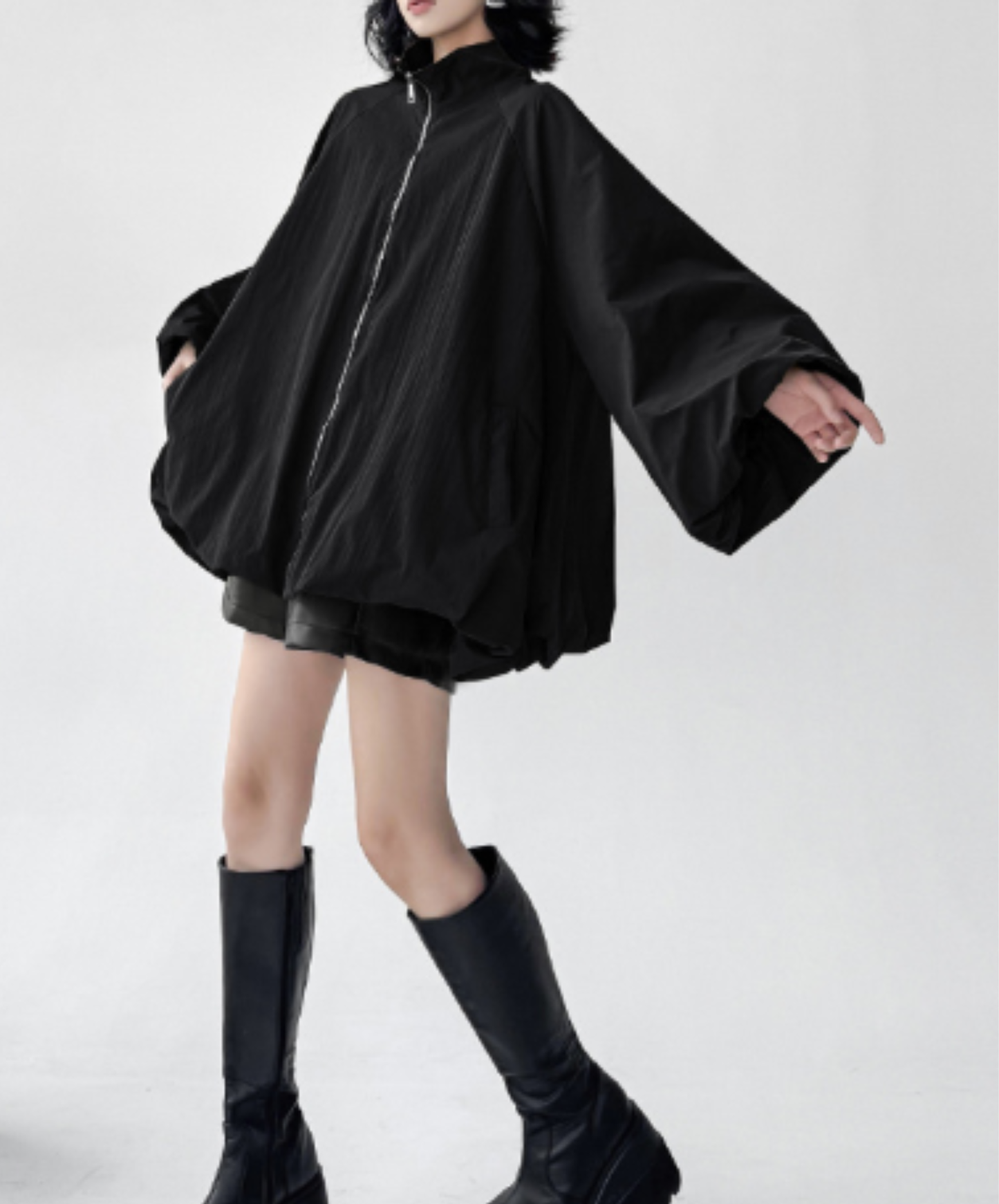 a-line dress with floral sleeves jacket EN3102