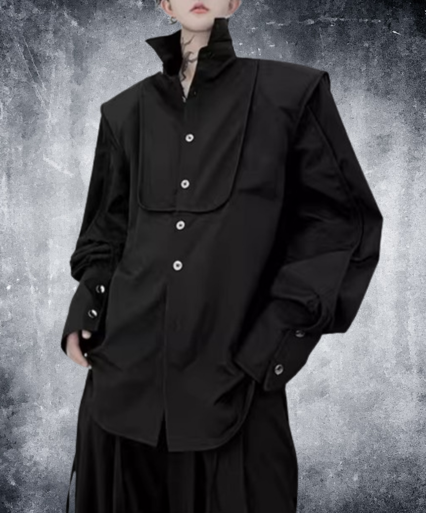 【style54】dark mode outfit set EN1851(jacket + shirt + pants set)