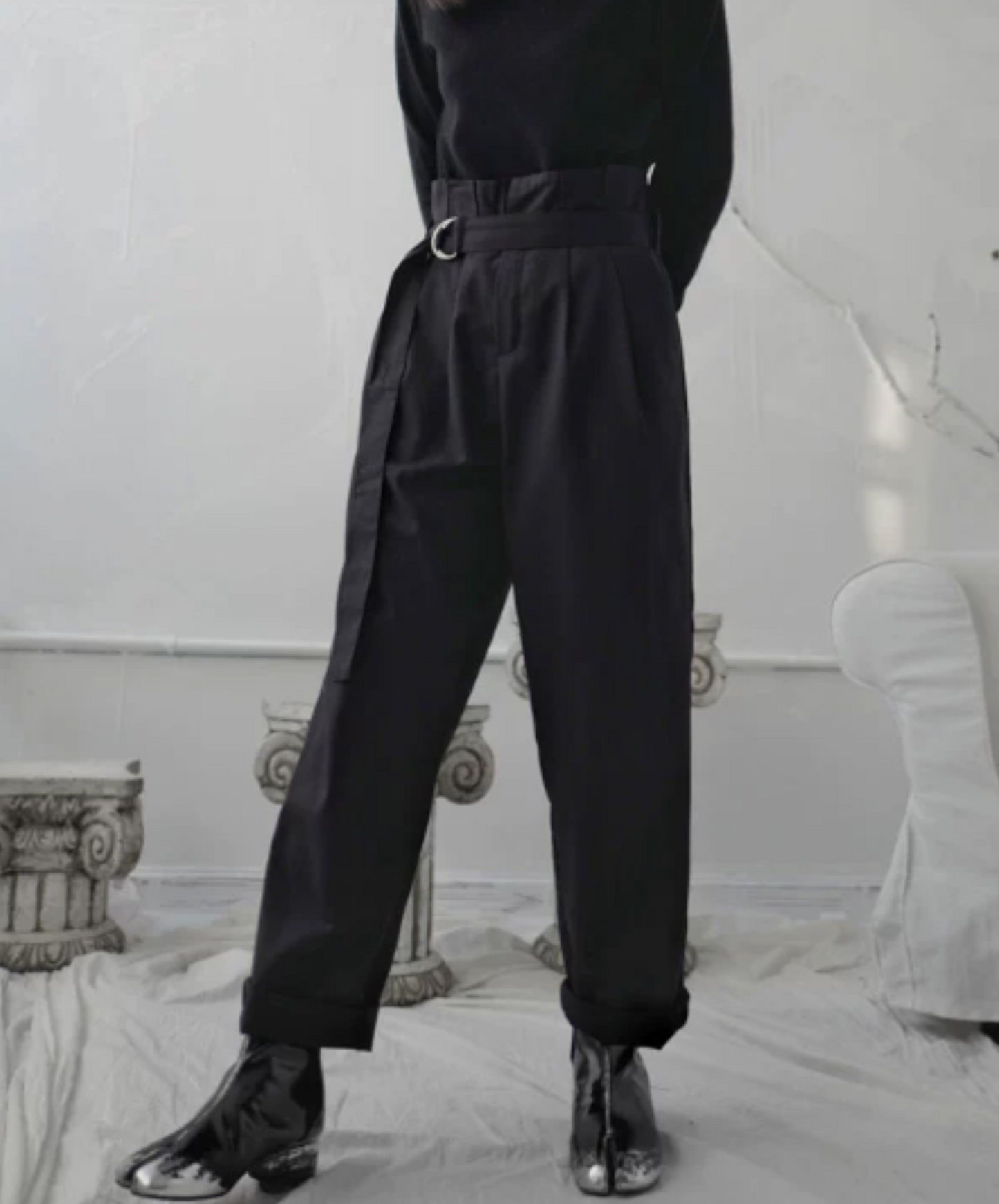 dark high waist pants EN1073