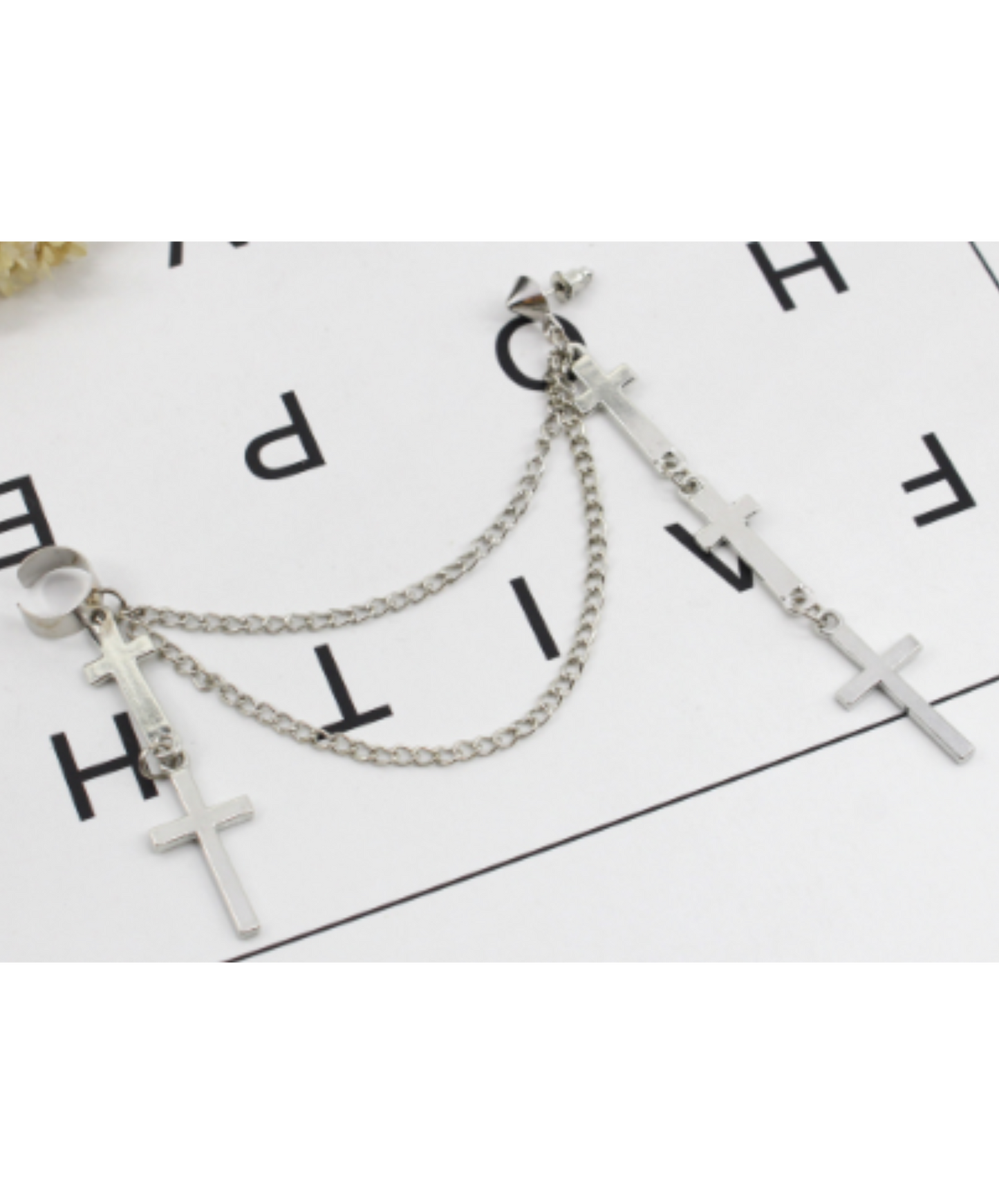 series of crosses earrings & ear cuff EN1962