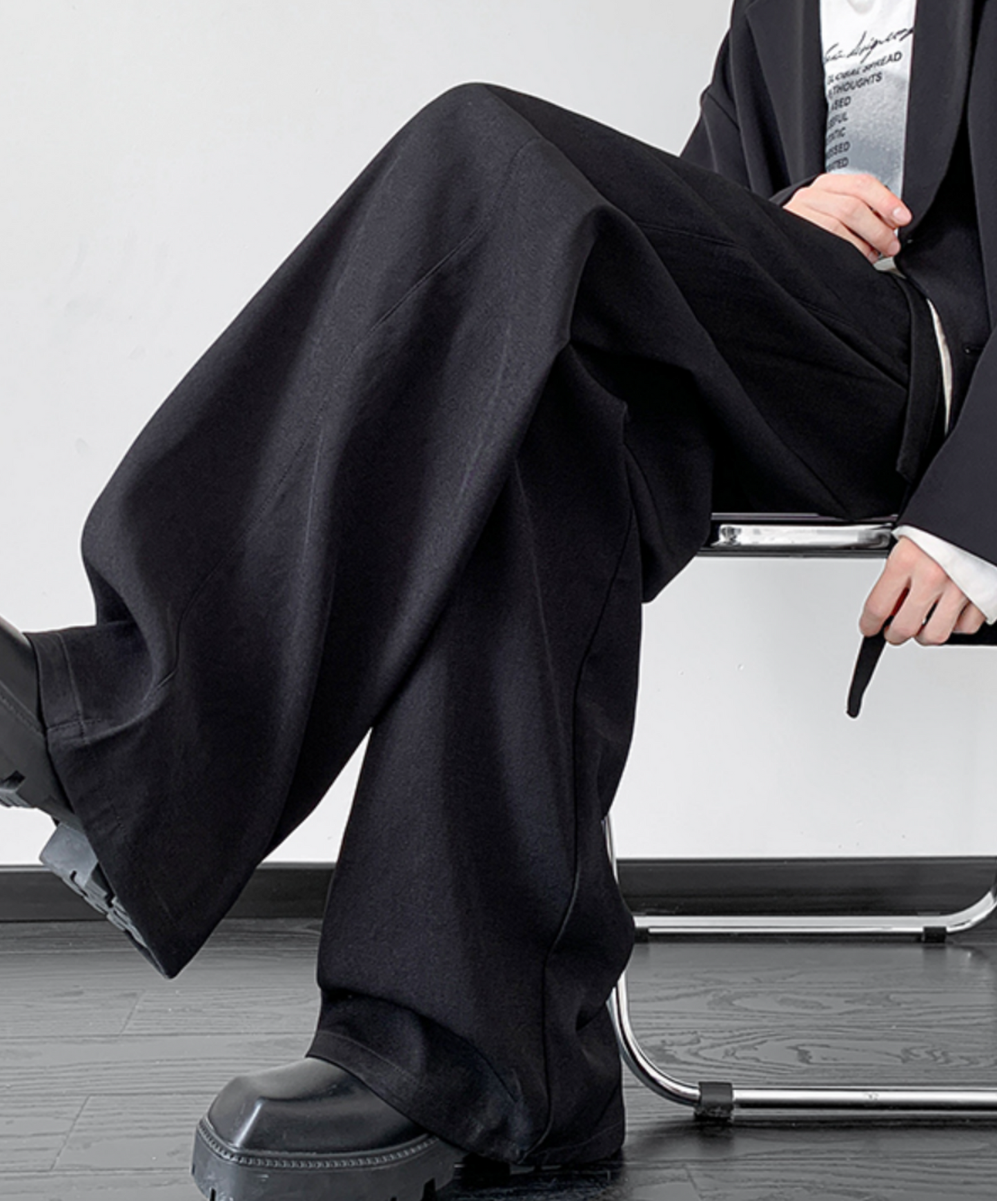 wide thin with waist strap pants EN1684