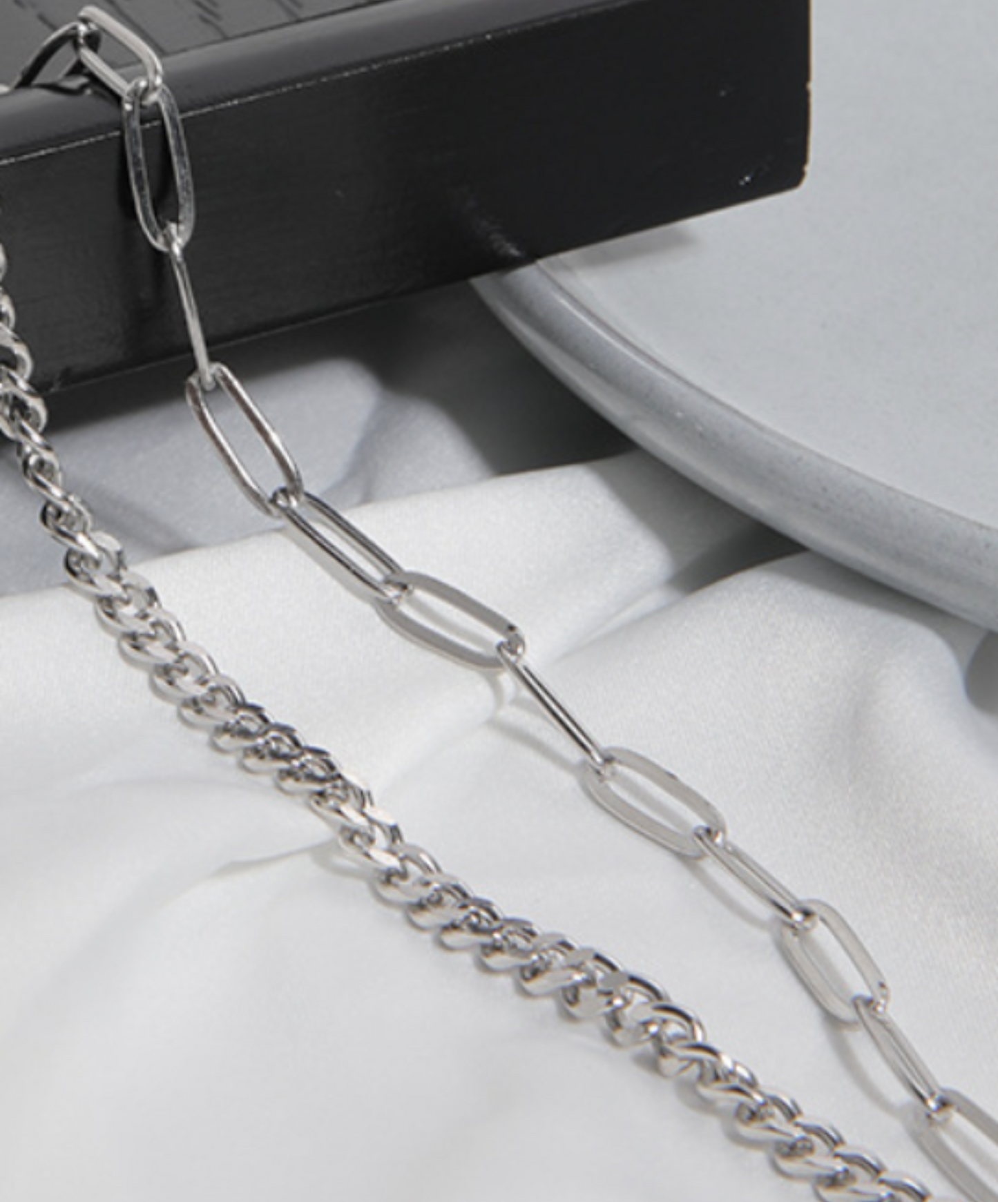 overlapping double chains bracelet EN2296