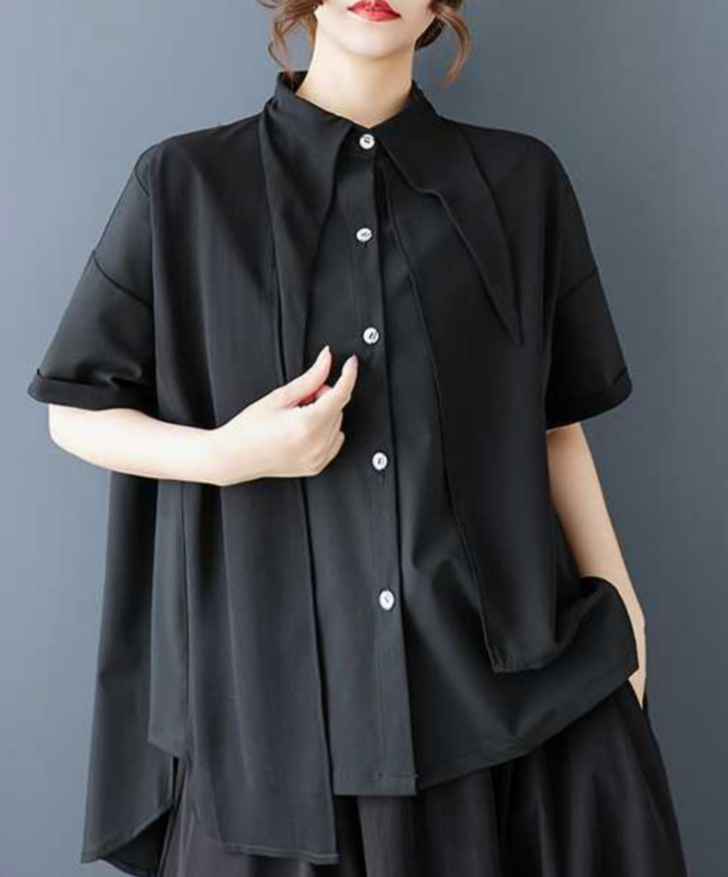special collar design short sleeves shirt EN2277
