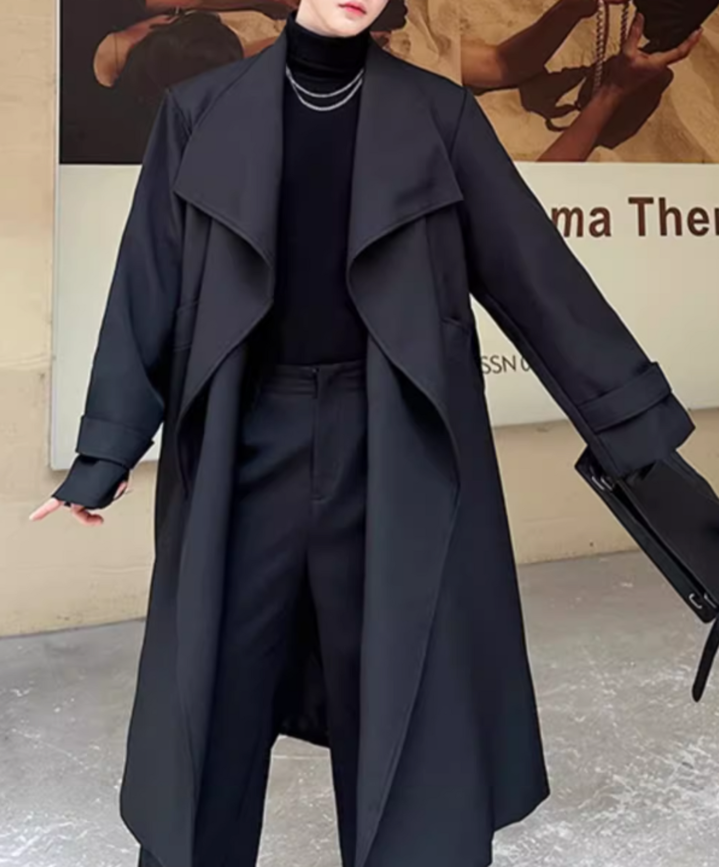 dark big collar coat EN1871