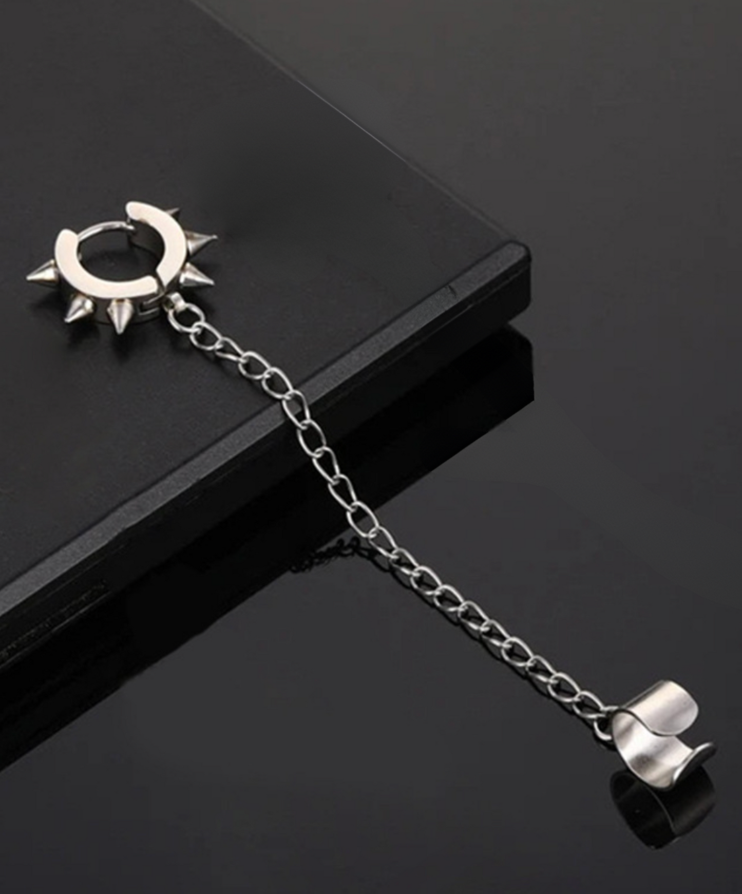 thorn design punk earrings & ear cuff EN1960