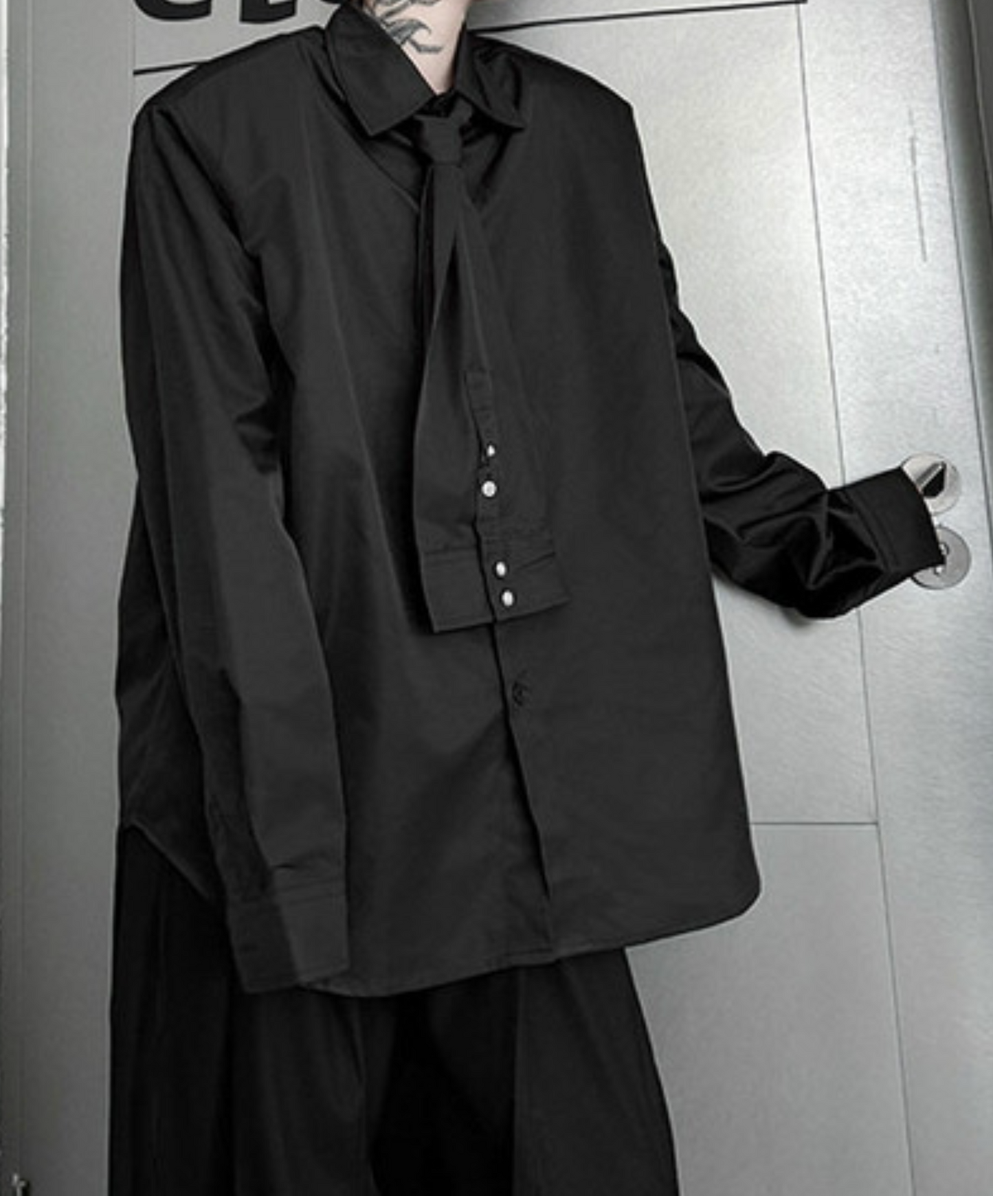 sleeve design with bow tie shirt EN2357