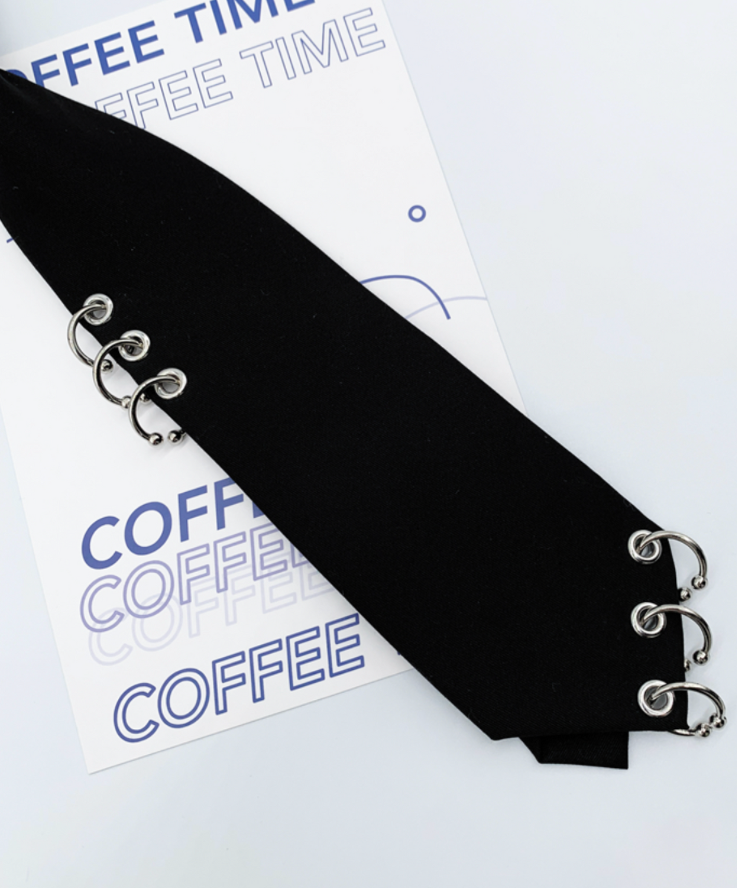 dark hoop decoration necktie EN2350