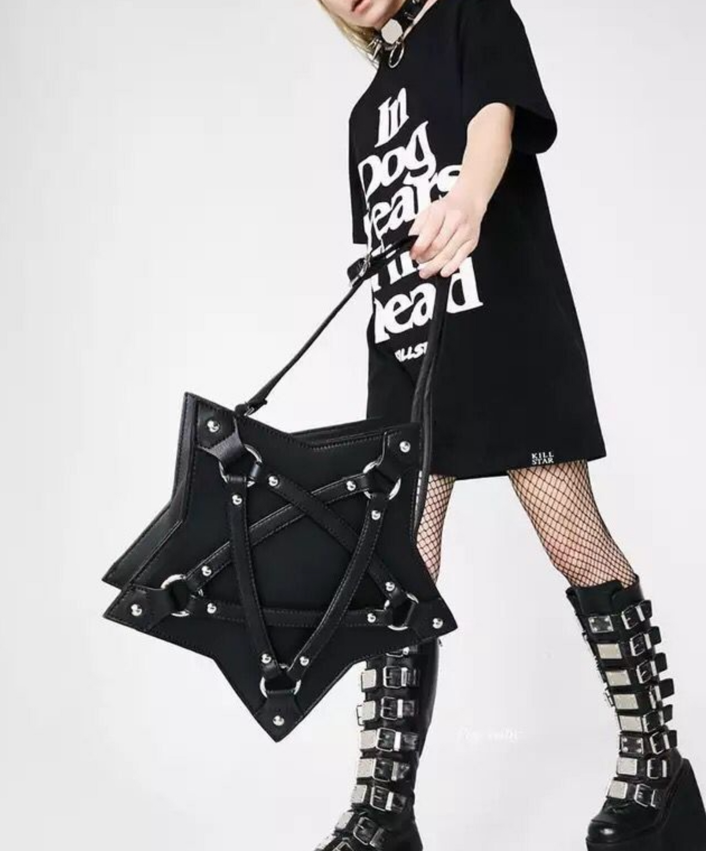 dark pentagram motif bag EN2300