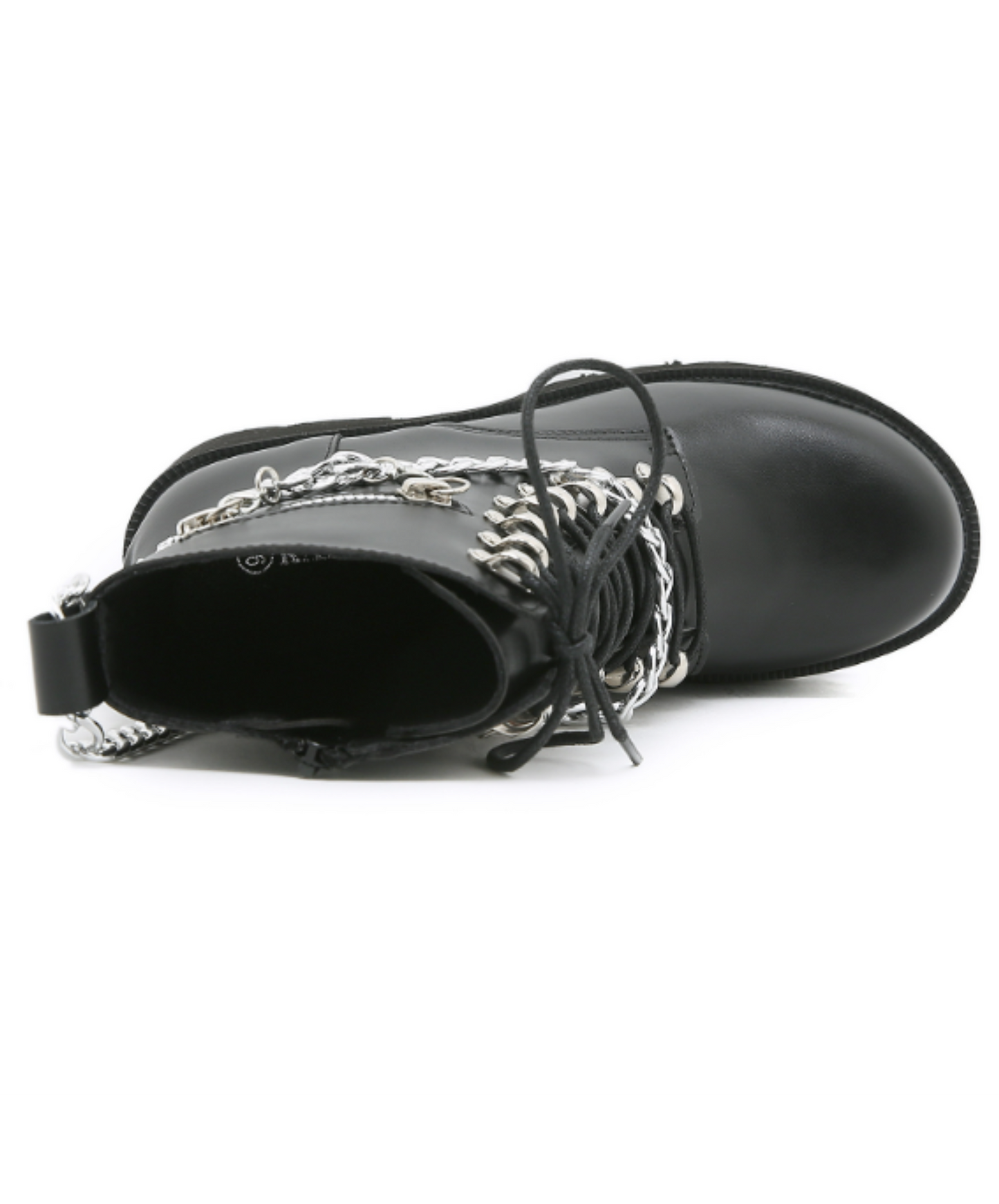 metal chain cross design boots EN1272