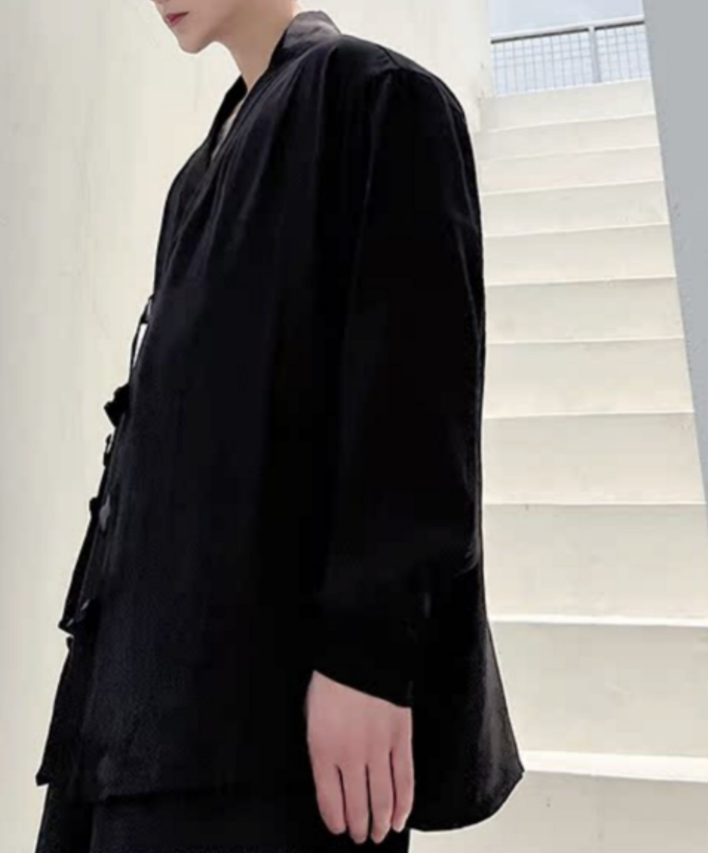 chinese style buckle belt shirt EN2429