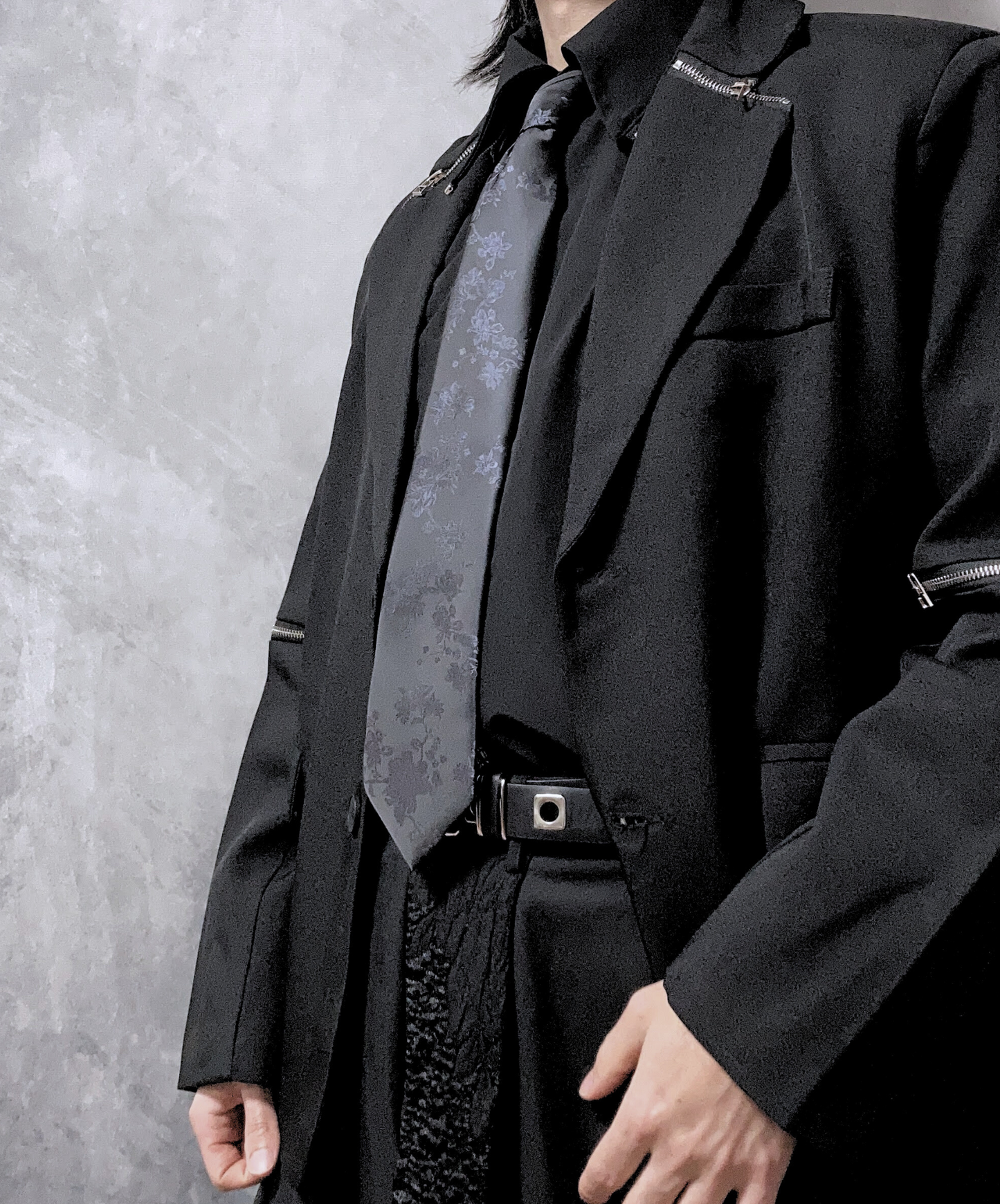 dim darkness flower necktie EN1907