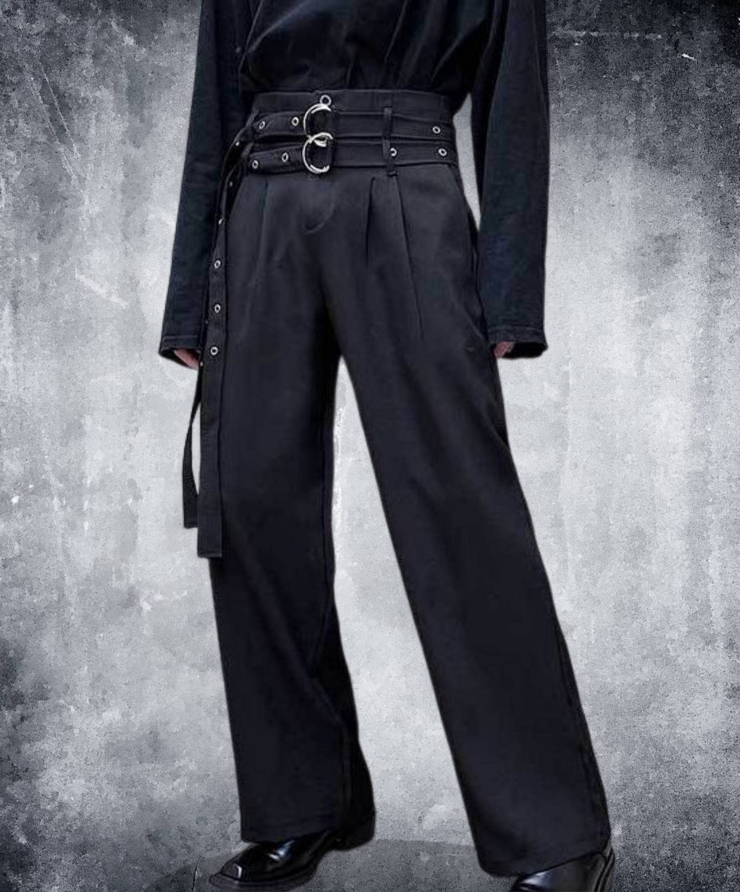 【style39】dark mode outfit set EN1412( coat+ pants set)