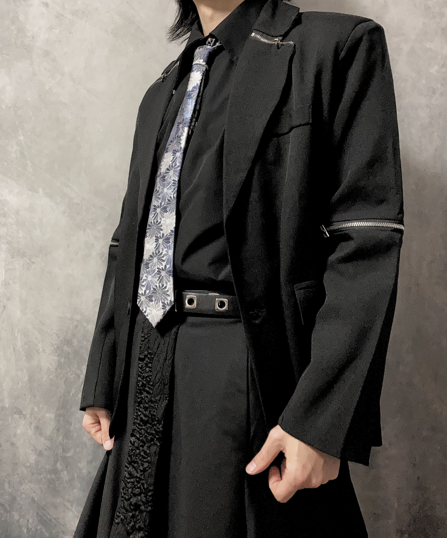 pale blue flower necktie EN1903