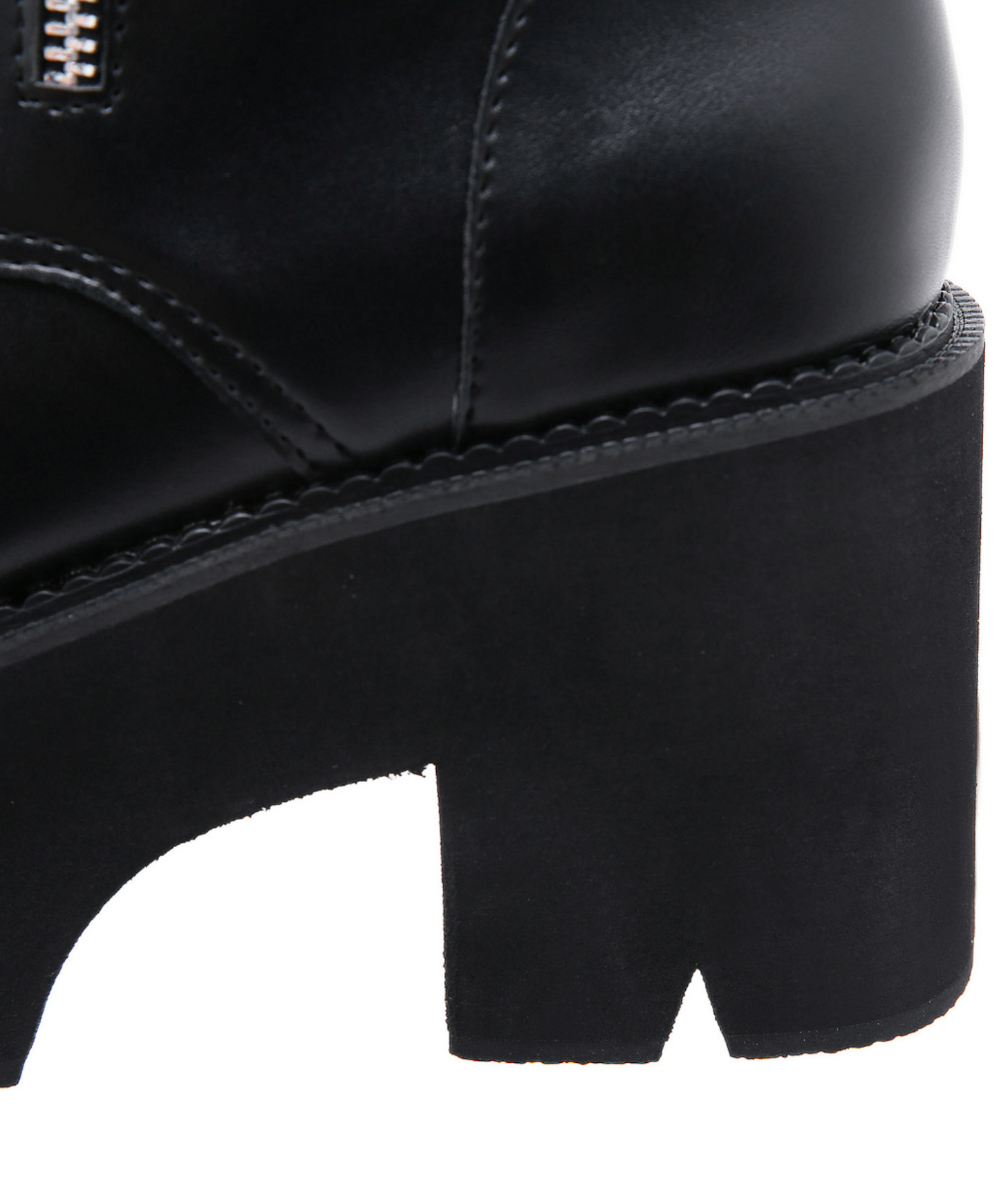 triple zipper design zip up boots EN1511