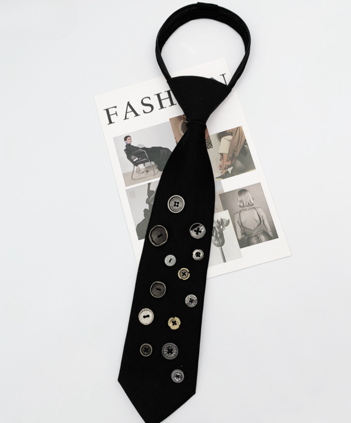 random size button decoration necktie EN2352