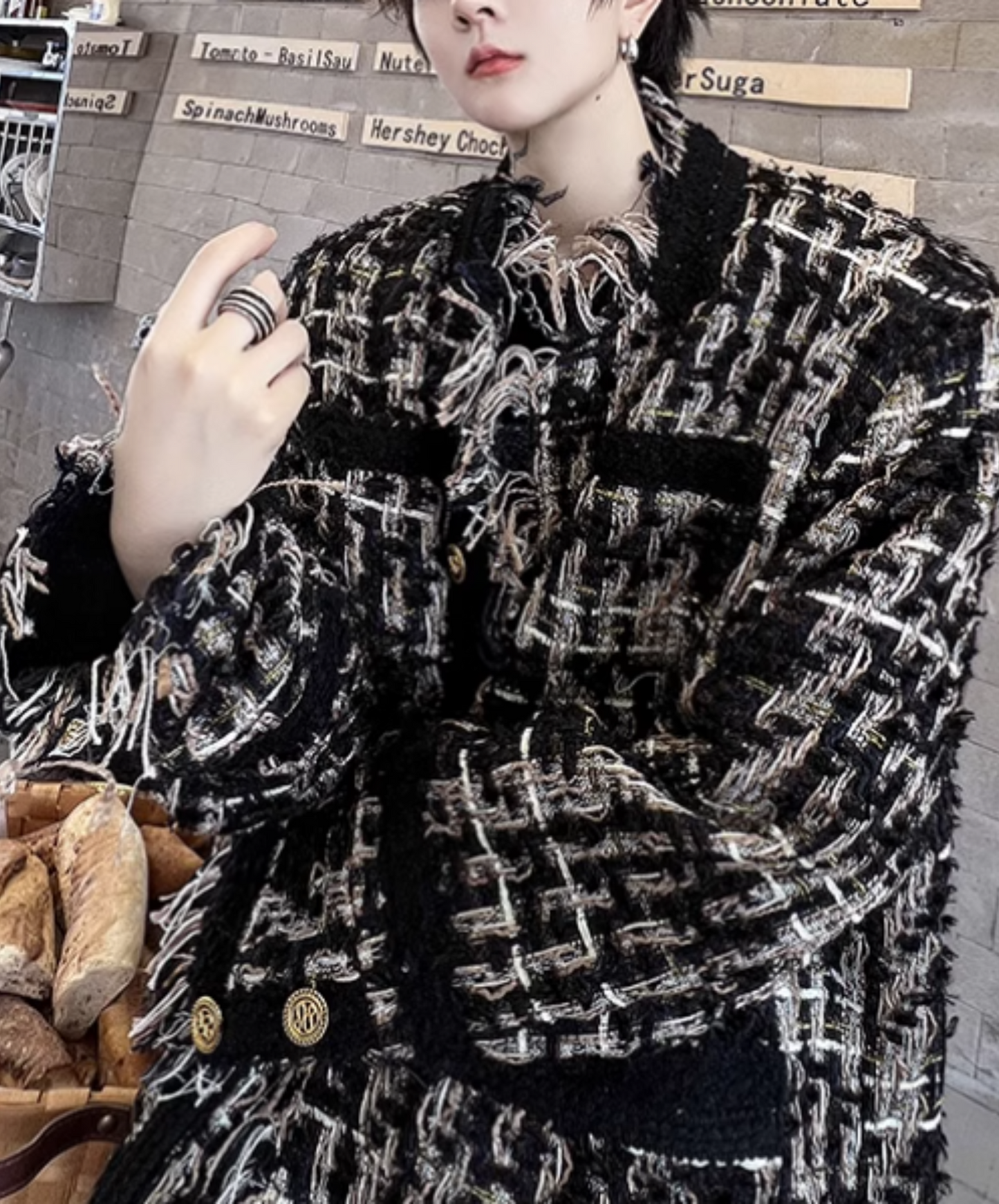 tassel tweed jacket EN1912