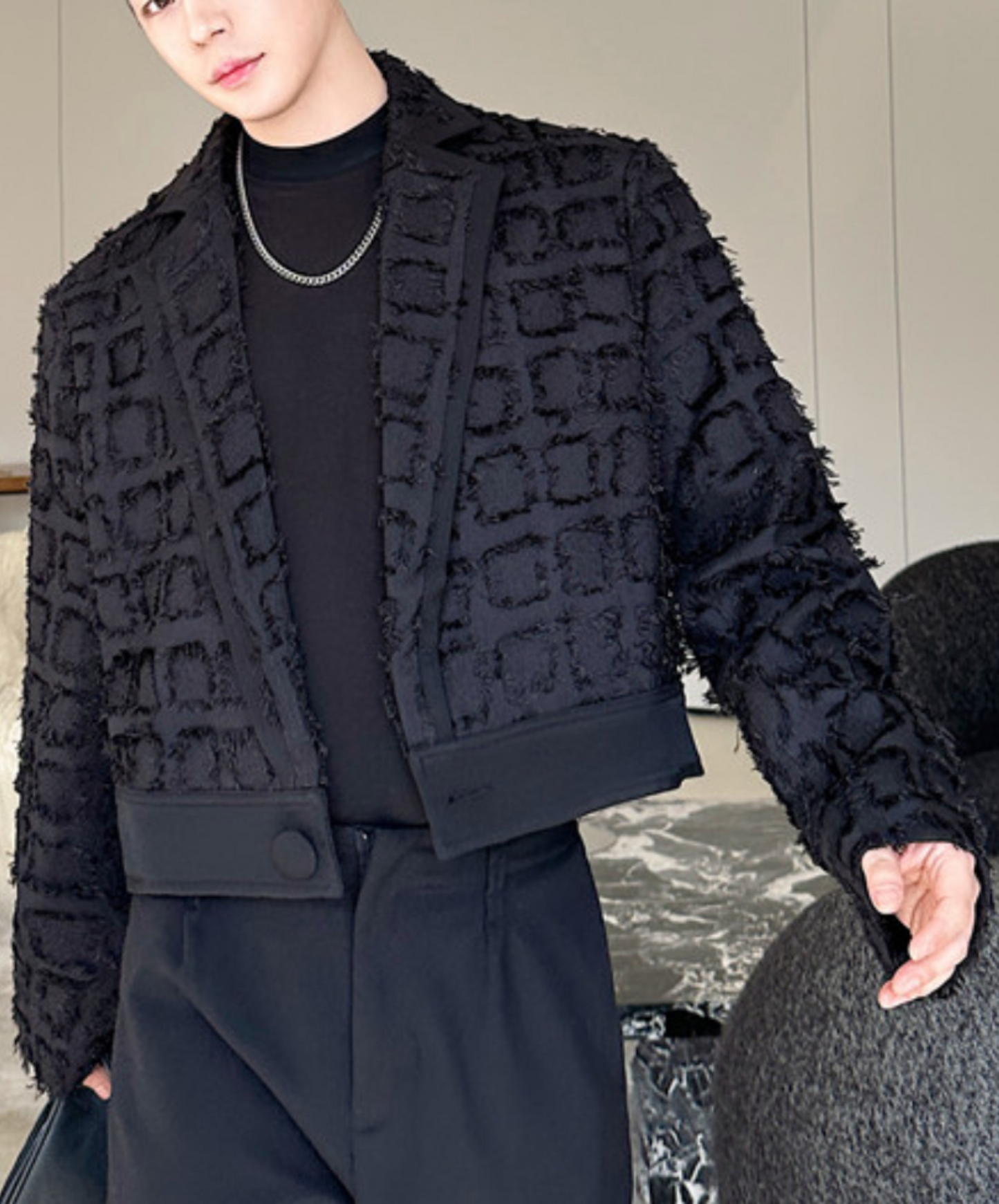 tassel square design jacket EN2023