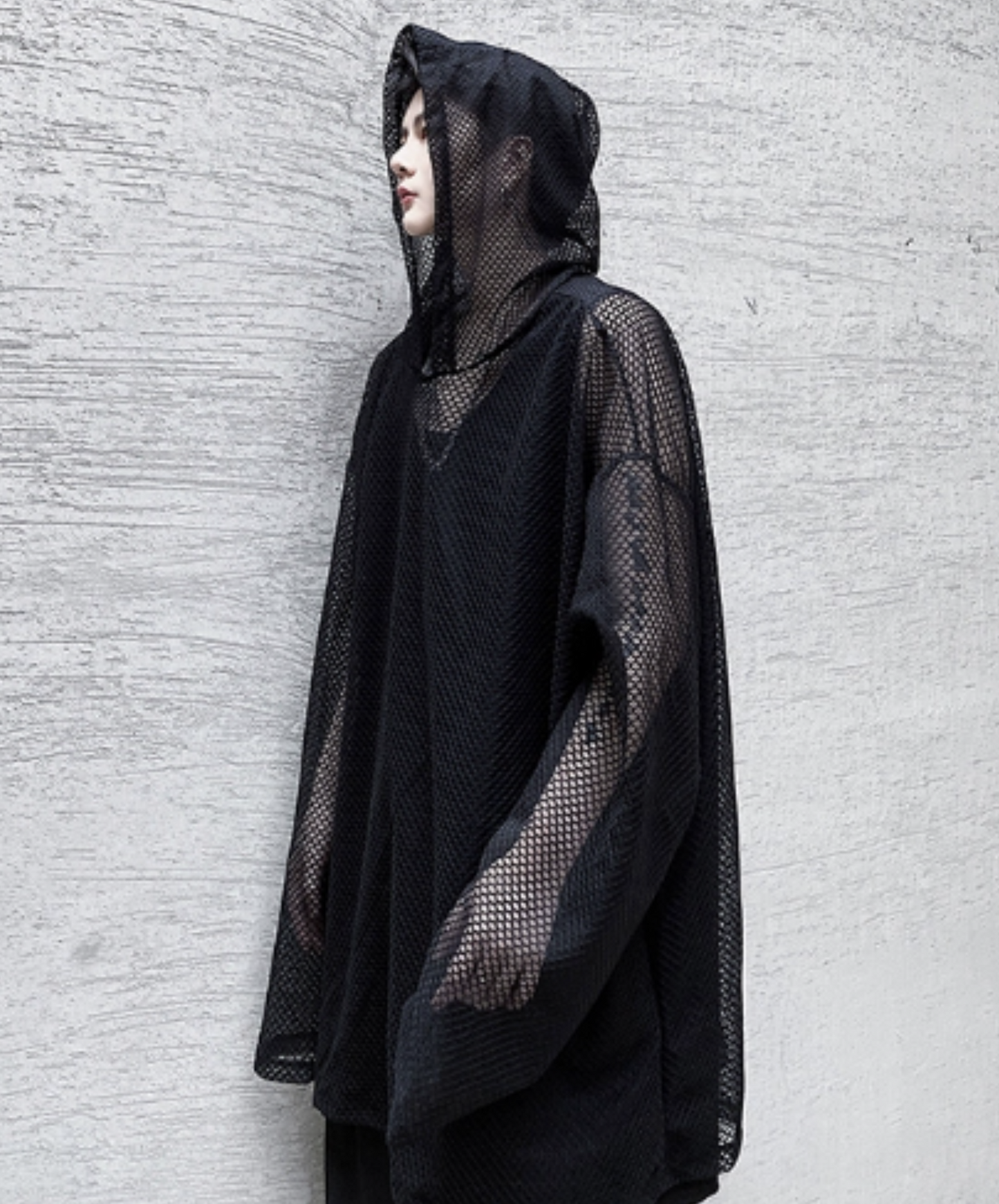 dark mesh hoodie EN1133