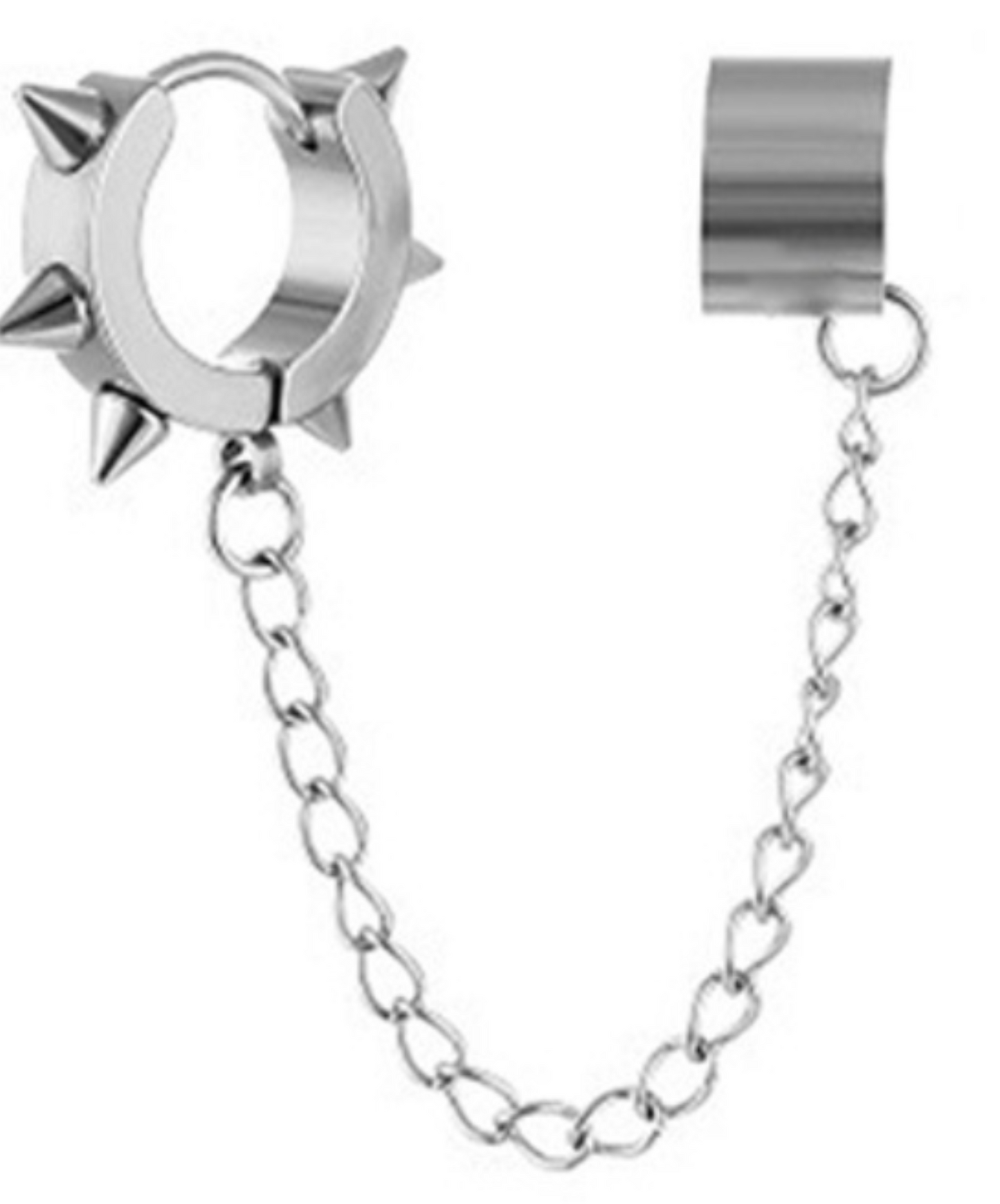 thorn design punk earrings & ear cuff EN1960