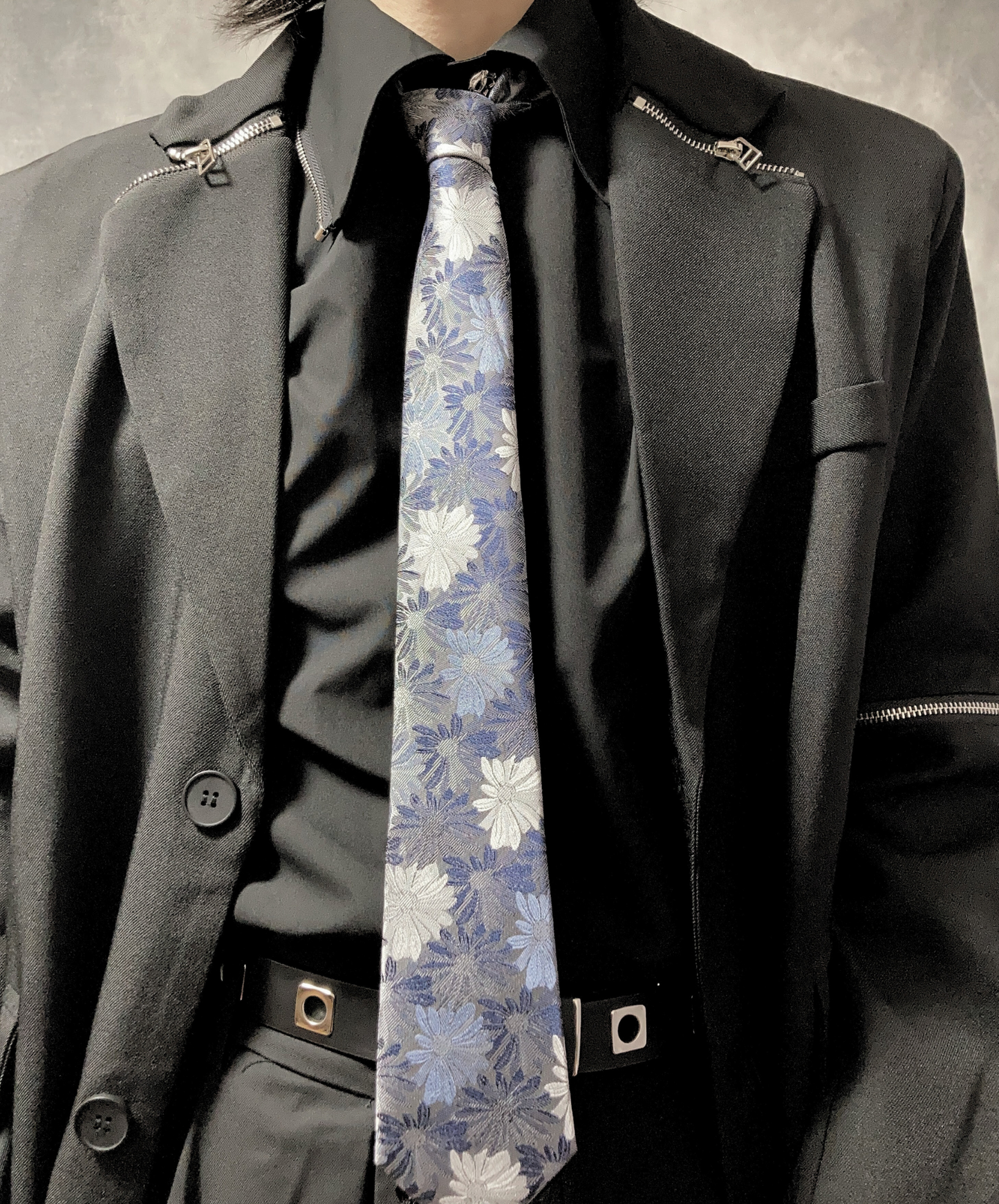 pale blue flower necktie EN1903