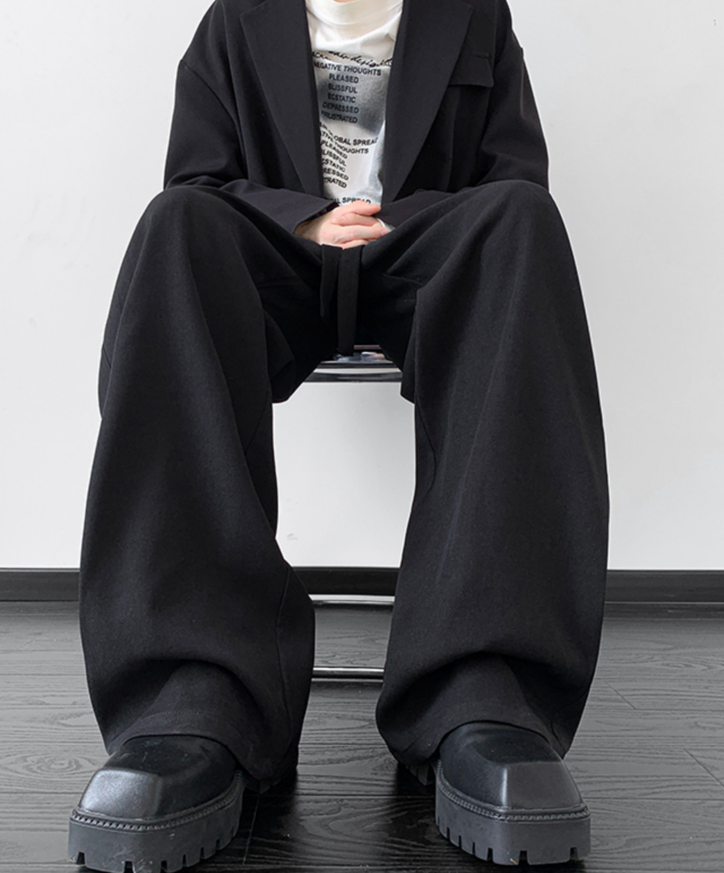 wide thin with waist strap pants EN1684