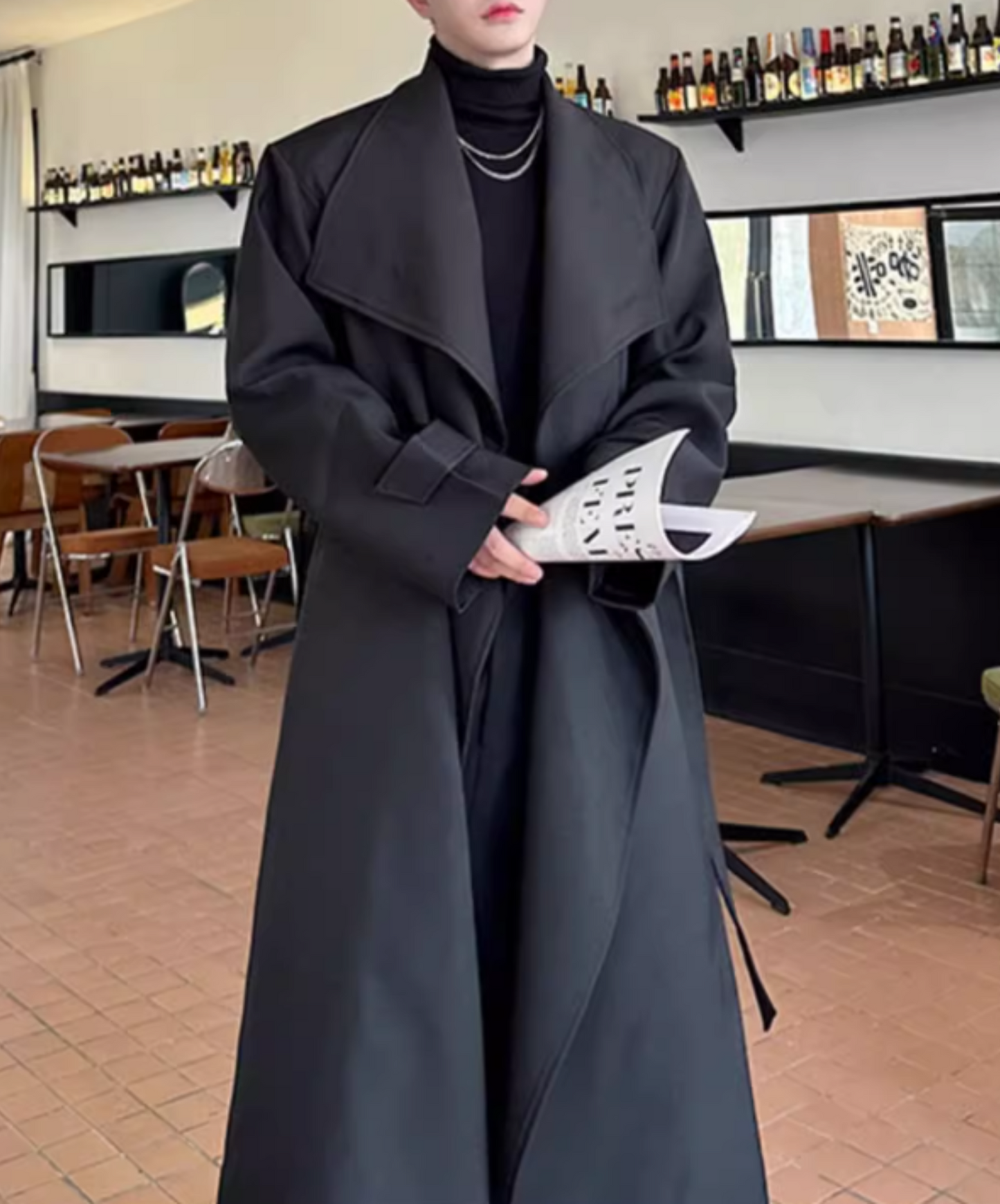 dark big collar coat EN1871