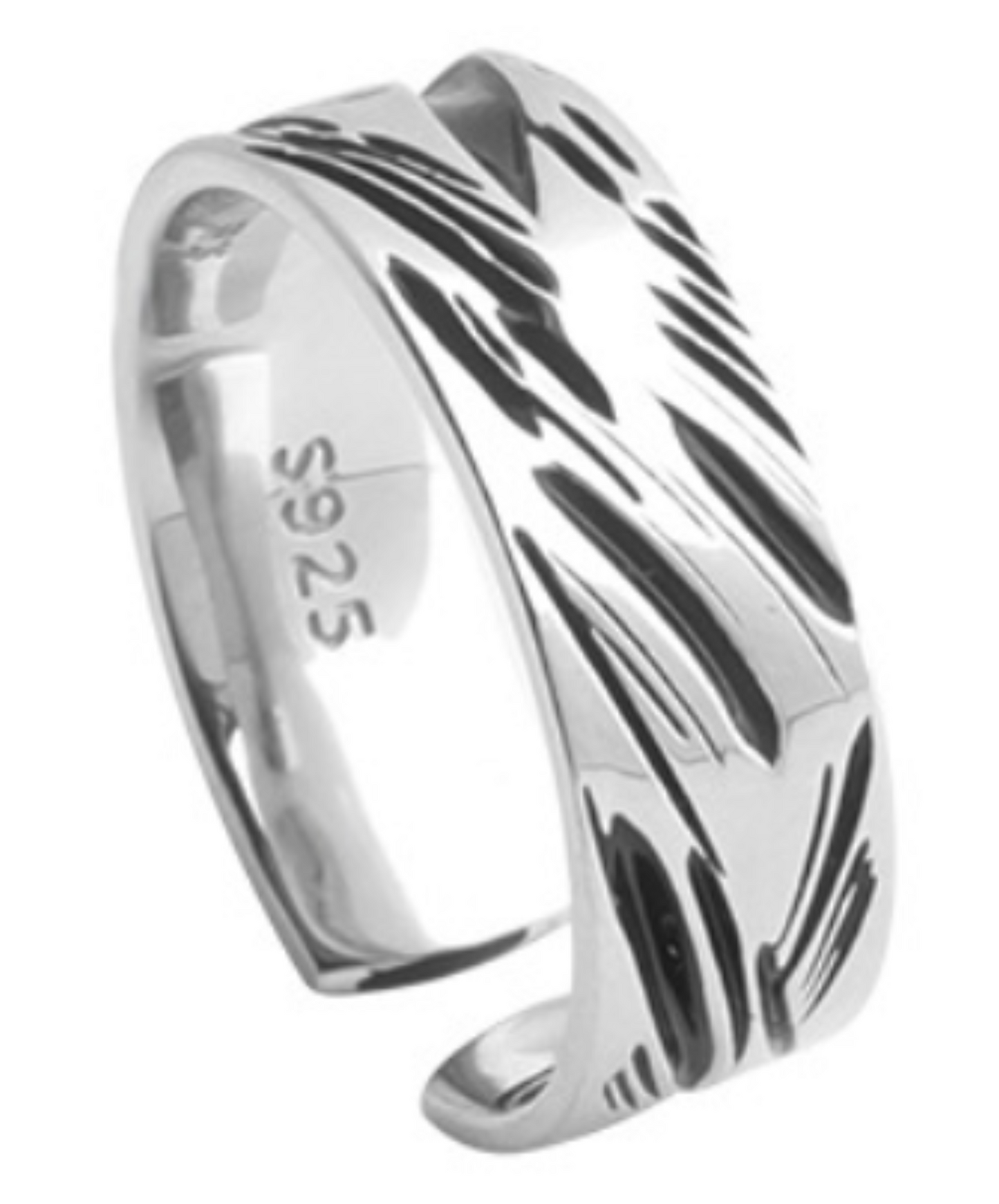 random damage design free size ring EN2346