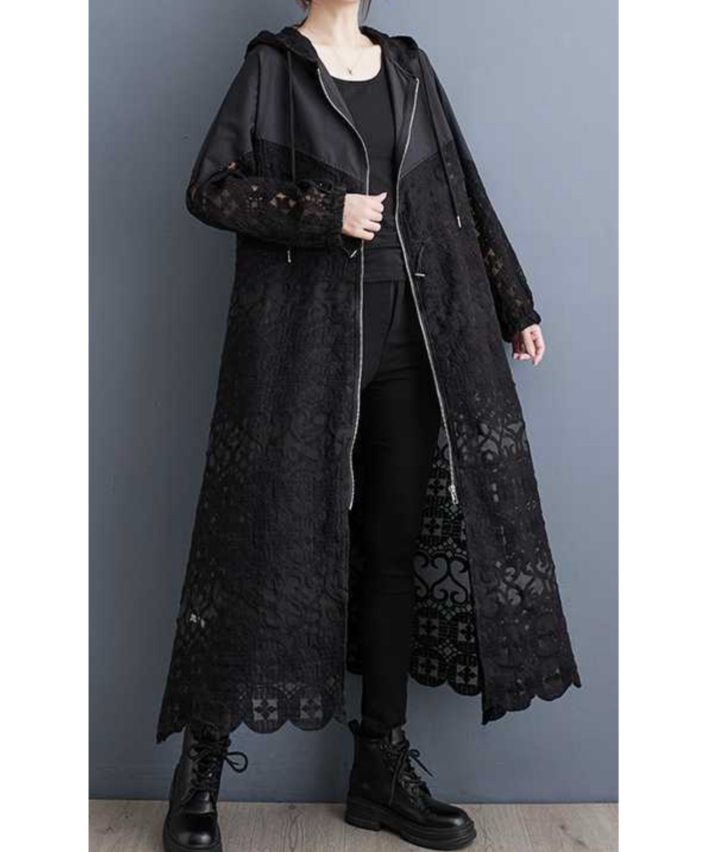 a line lacey hoodie EN2355